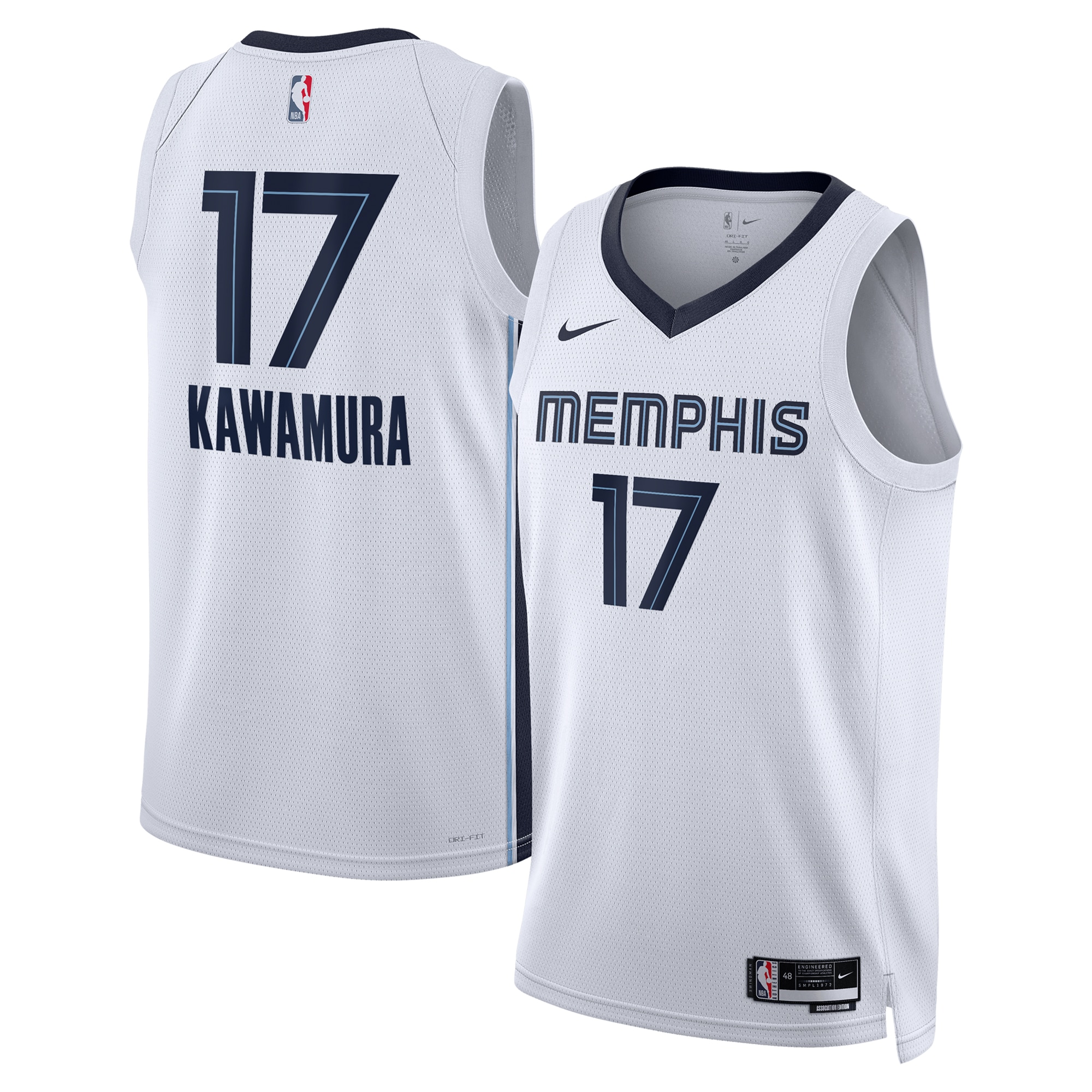 Memphis Grizzlies Association Edition Swingman White Yuki Kawamur Unisex NBA Jersey Unisex