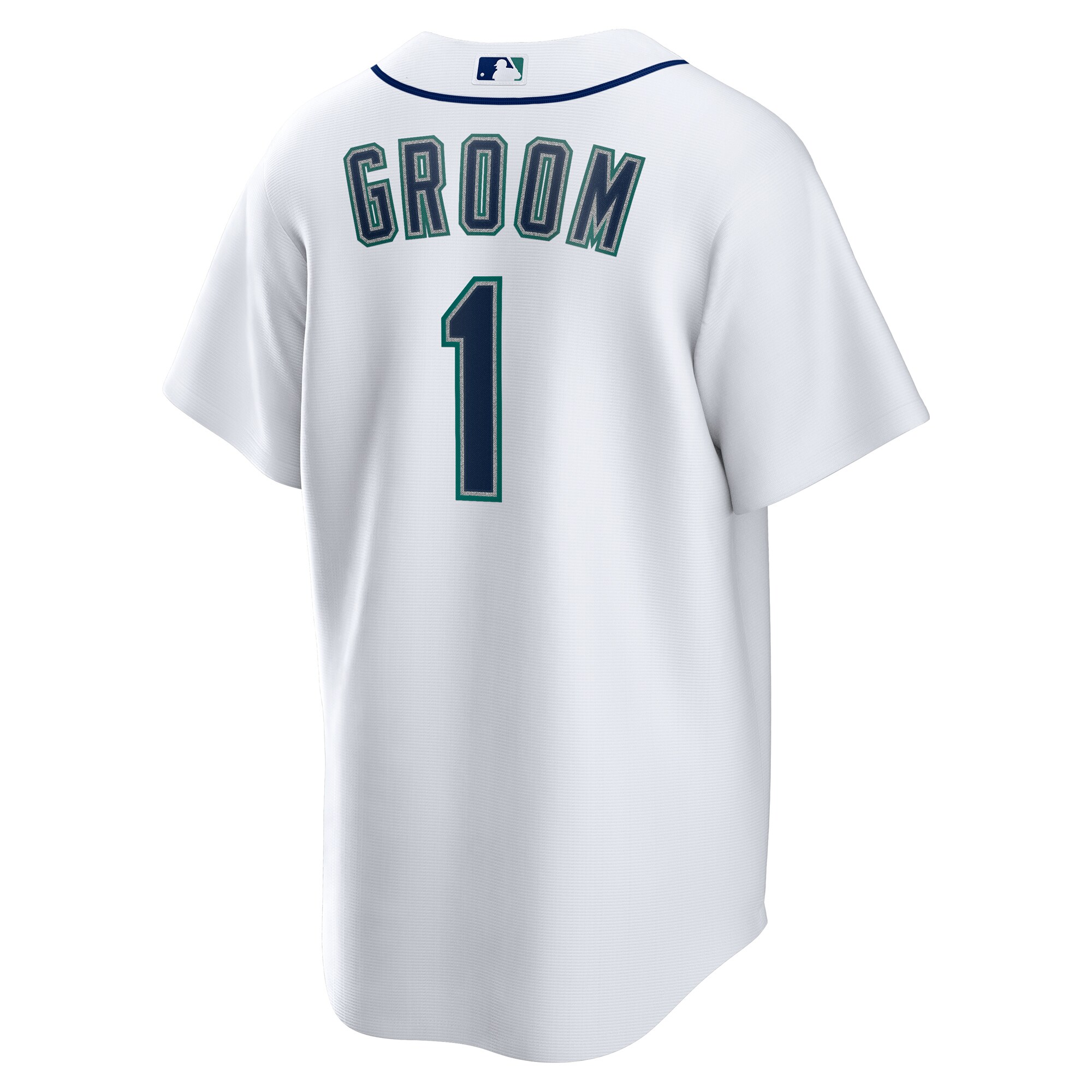 Seattle Mariners White #1 Groom Home MLB Jersey Men's