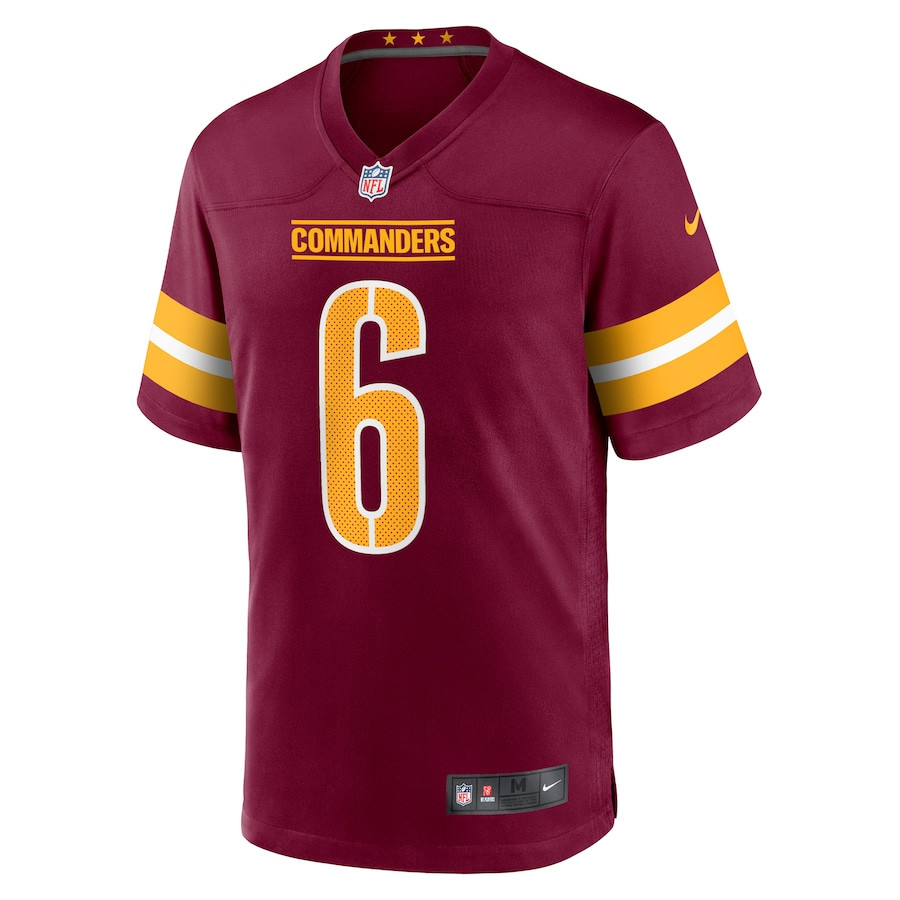 Dante Fowler Jr. 6 Washington Commanders Game Burgundy NFL Jersey Men's