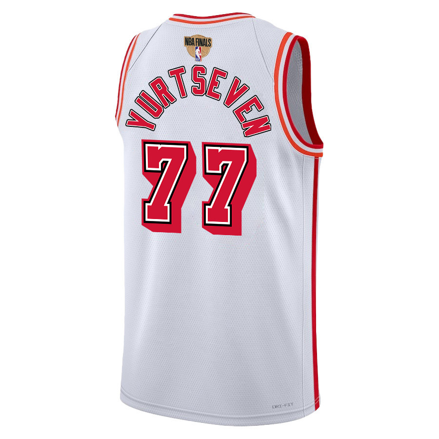 ?mer Yurtseven 77 Miami Heat Final Champions 2023 Swingman Classic Editio White NBA Jersey Men's