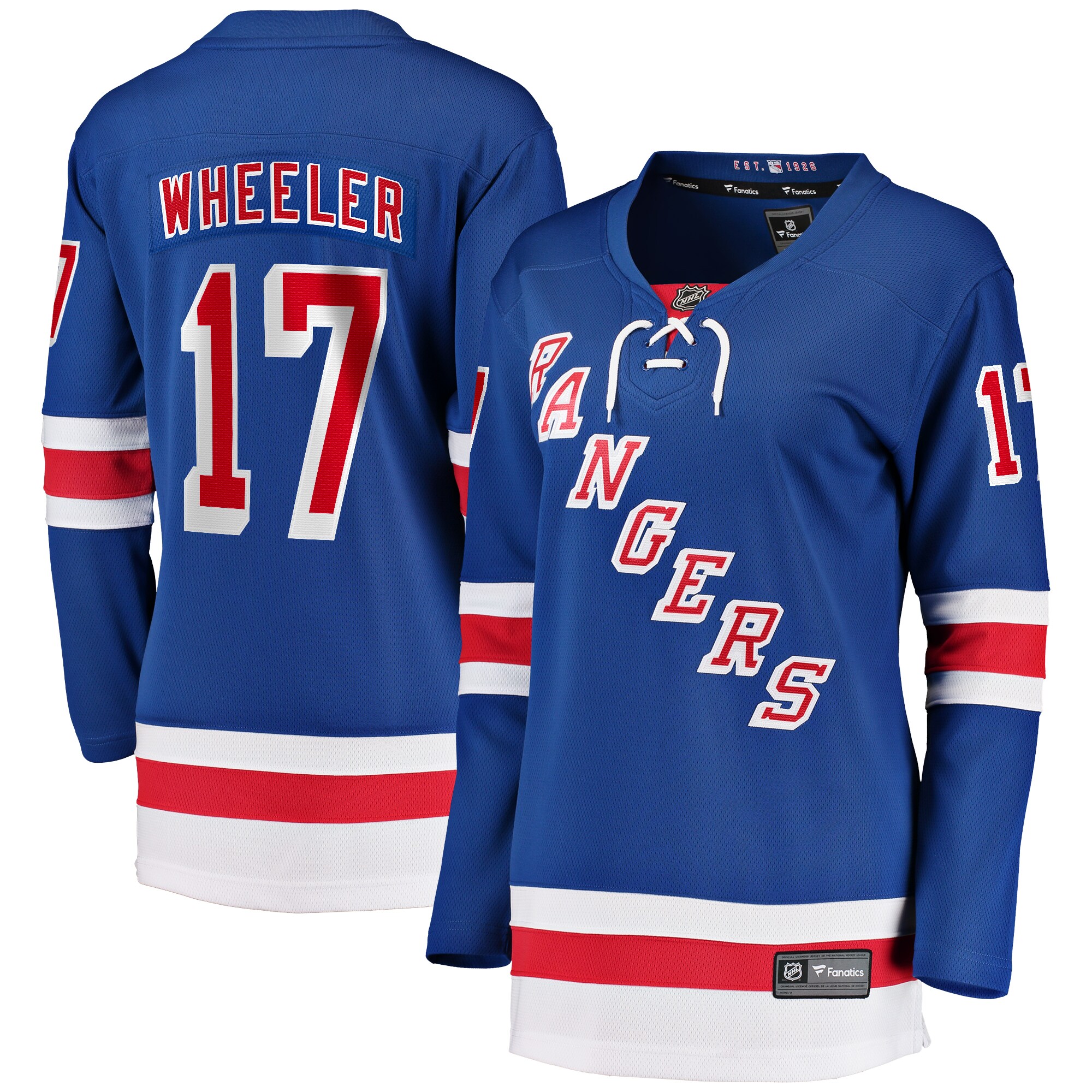 New York Rangers Blake Wheeler Blue Home Breakaway Player NHL Jersey Women's