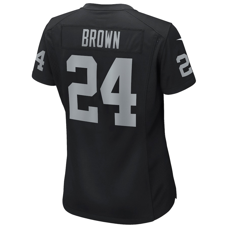 Willie Brown 24 Las Vegas Raiders Game Retired Black NFL Jersey Women's