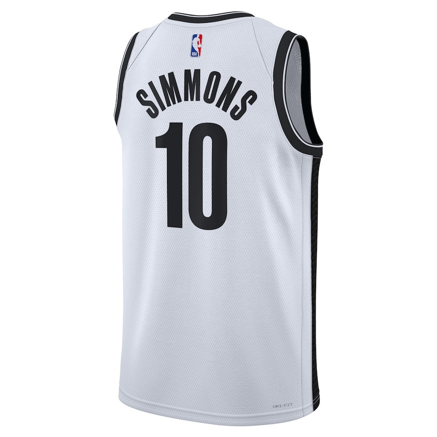 Ben Simmons 10 Brooklyn Nets Unisex Swingman Association Editio White NBA Jersey Unisex