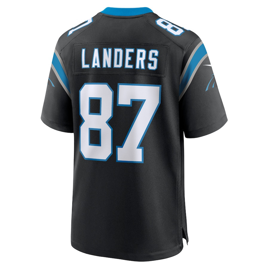 Matt Landers 87 Carolina Panthers Game Black NFL Jersey Men's
