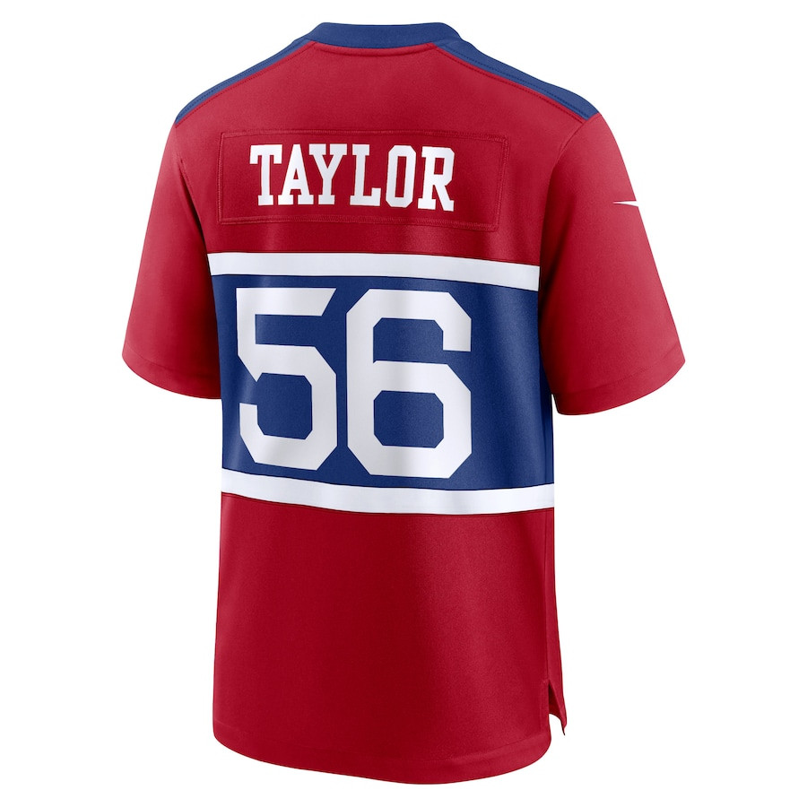 Lawrence Taylor 56 New York Giants Alternate Retired Player Game Century Red NFL Jersey Men's