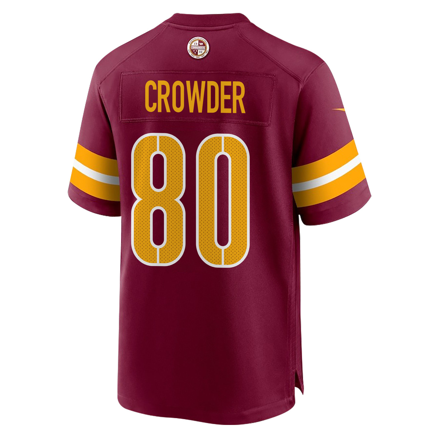 Jamison Crowder 80 Washington Commanders Super Bowl LIX Champions Patch Game Burgundy NFL Jersey Men's