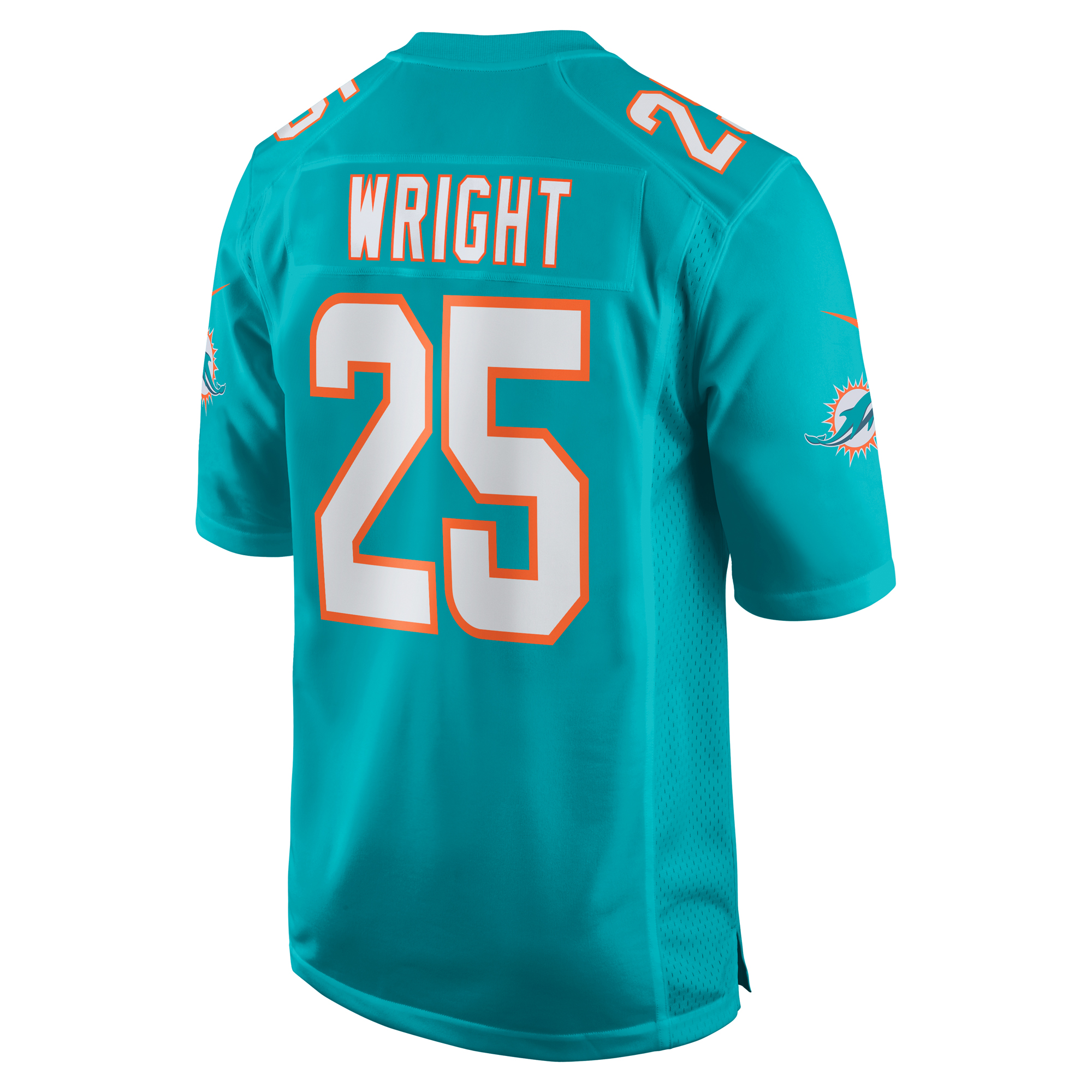 Miami Dolphins Jaylen Wright Aqua Game NFL Jersey Men's