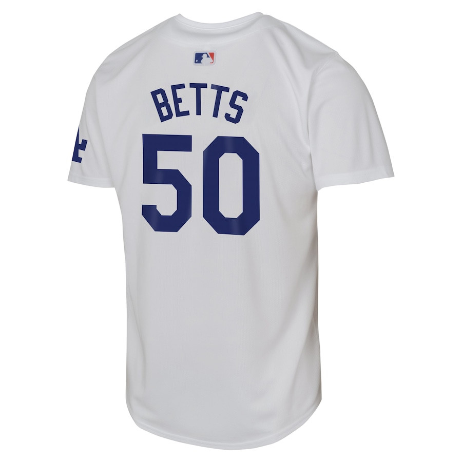 Mookie Betts 50 Los Angeles Dodgers Home Limited Player White MLB Jersey Youth
