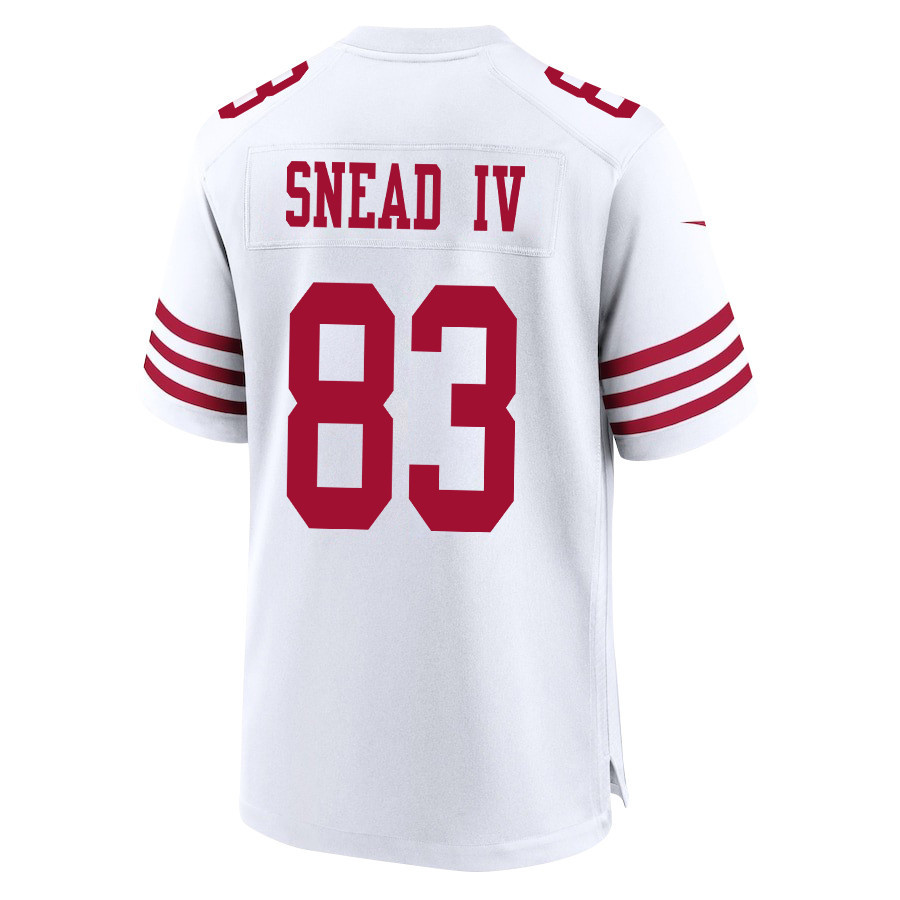 Willie Snead IV 83 San Francisco 49ers NFC Champions Patch Game White NFL Jersey Men's