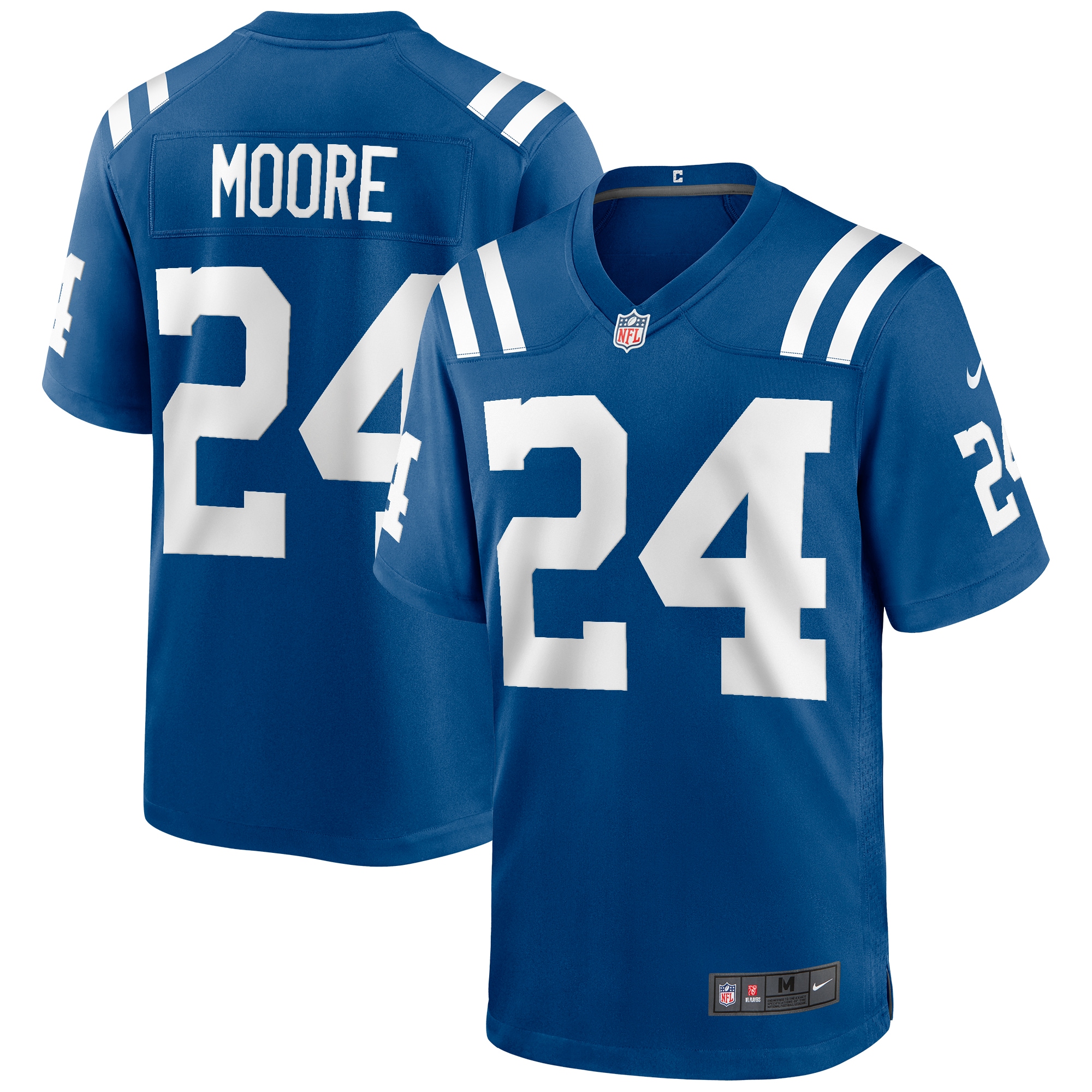 Indianapolis Colts Lenny Moore Royal Game Retired Player NFL Jersey Men's
