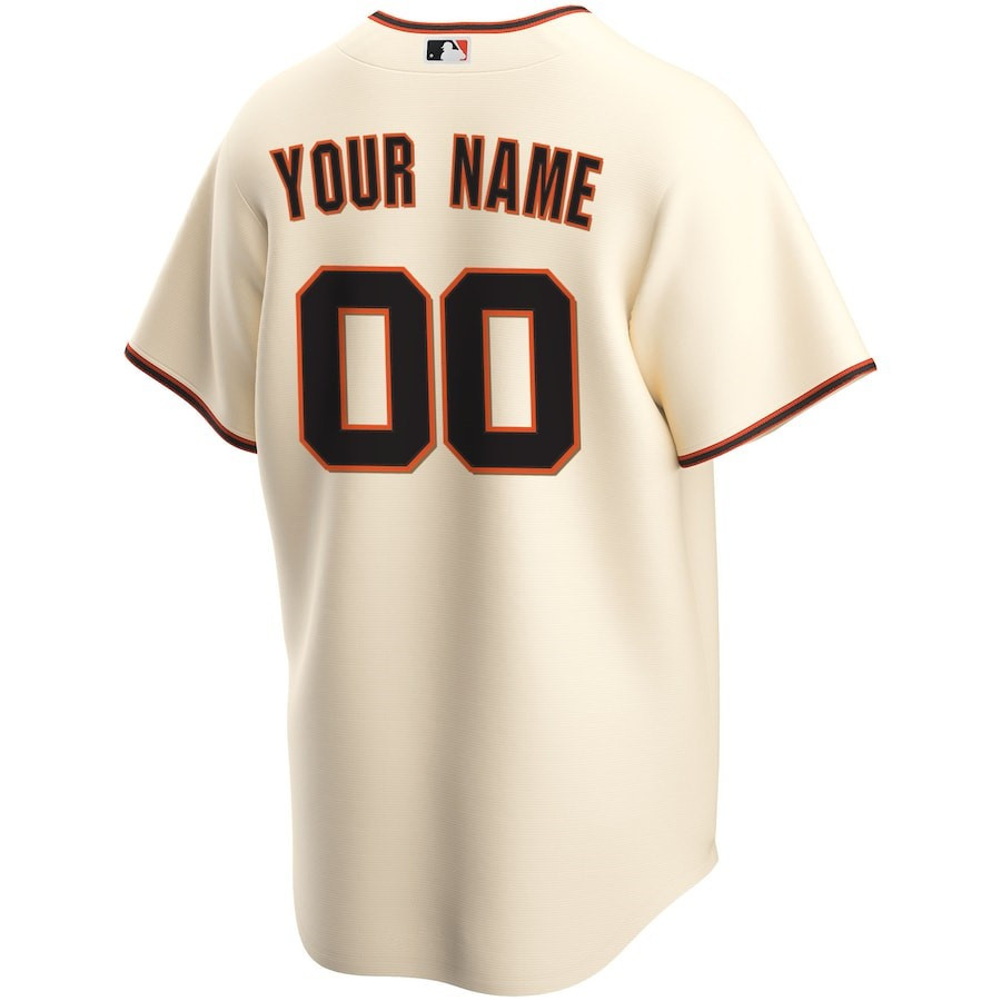 San Francisco Giants Home Custom Cream MLB Jersey Men's