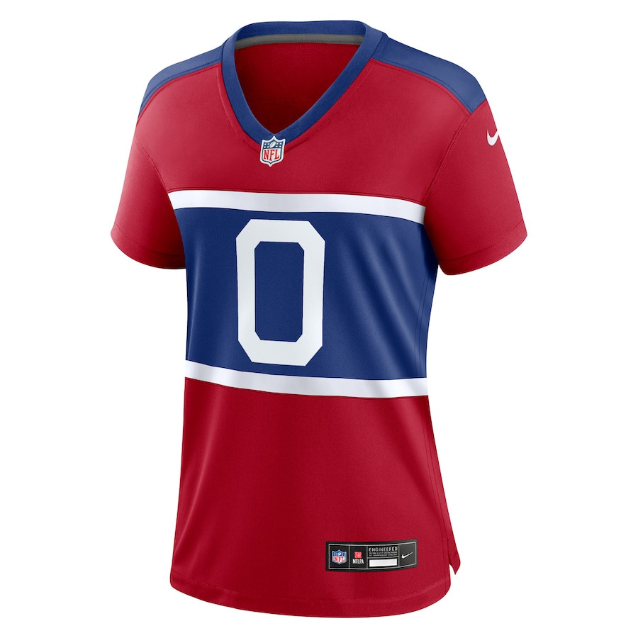 Brian Burns 0 New York Giants Alternate Player Game Century Red NFL Jersey Women's