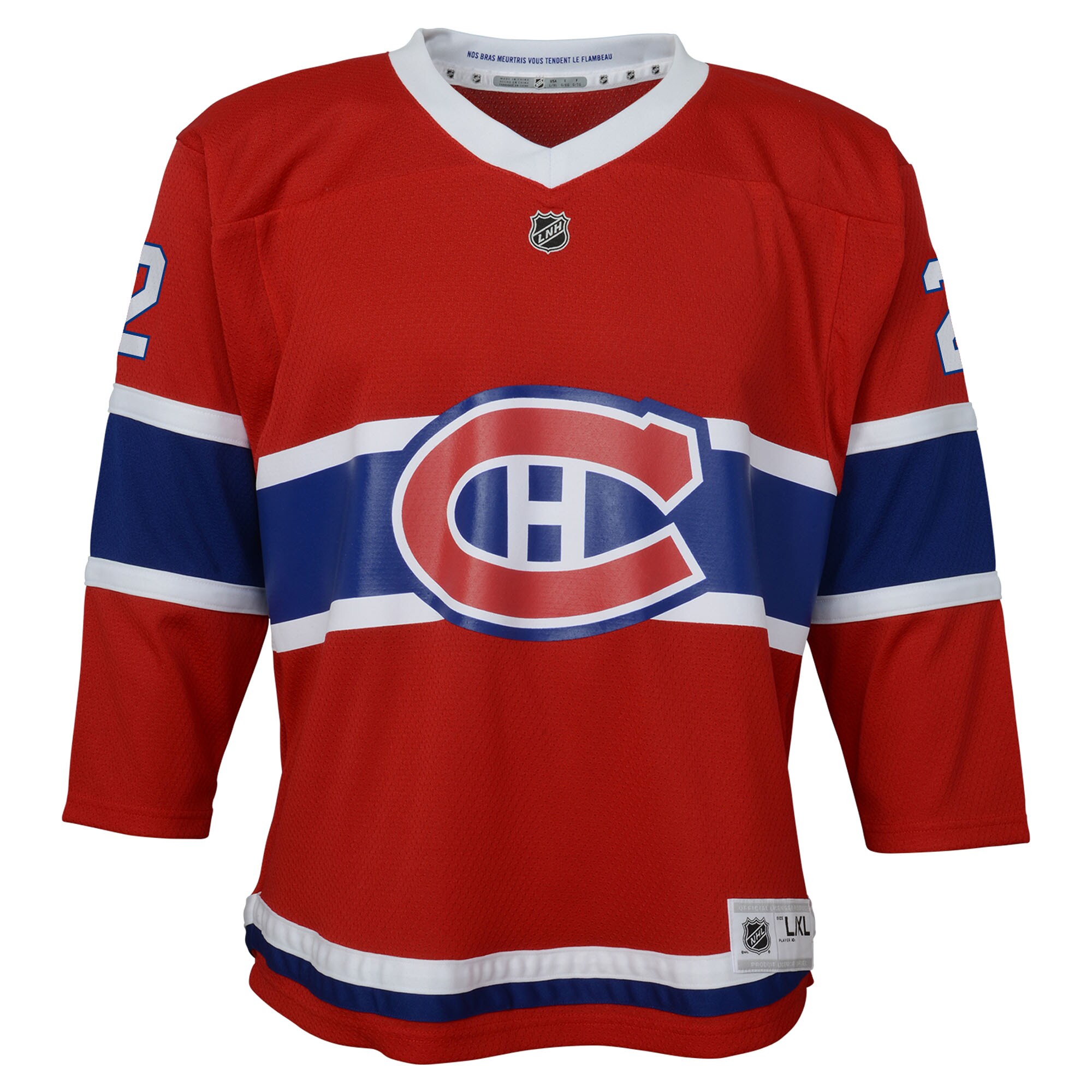 Montreal Canadiens Cole Caufield Red Home Player NHL Jersey Youth