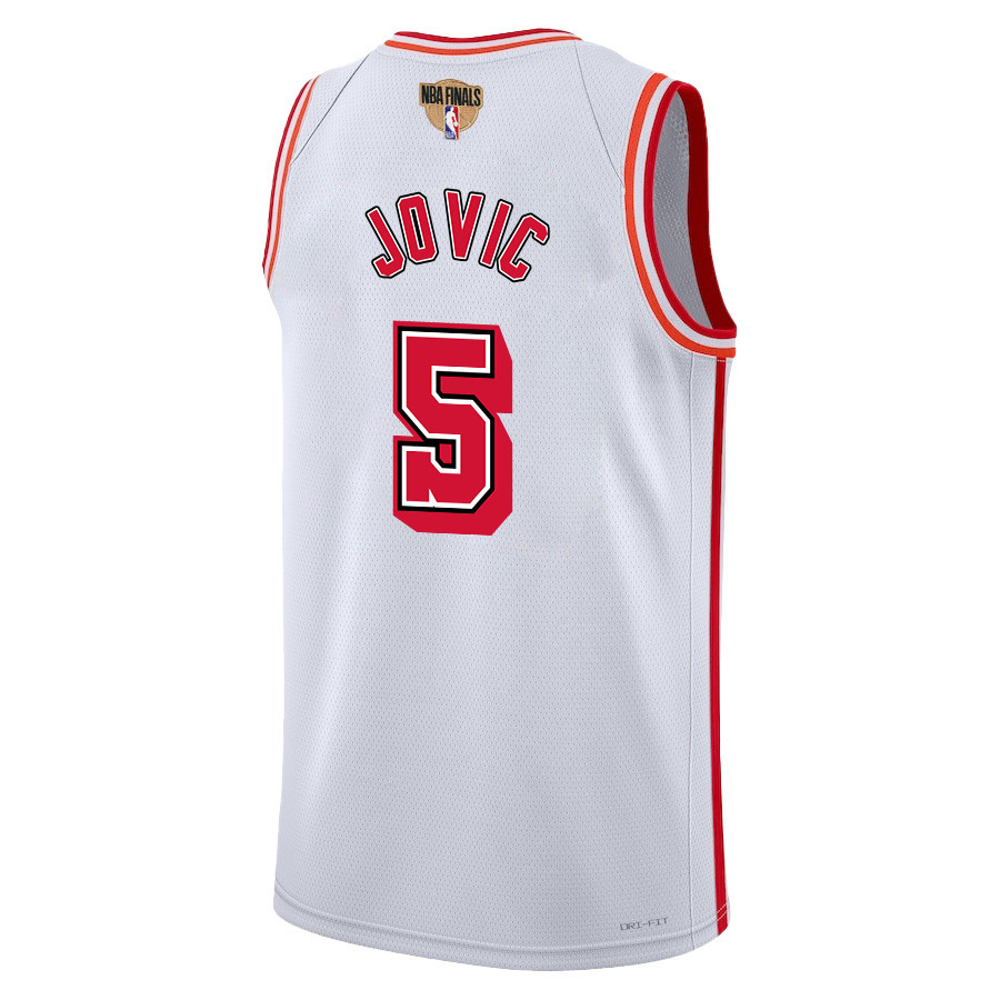 Nikola Jovic 5 Miami Heat Final Champions 2023 Swingman Classic Editio White NBA Jersey Men's