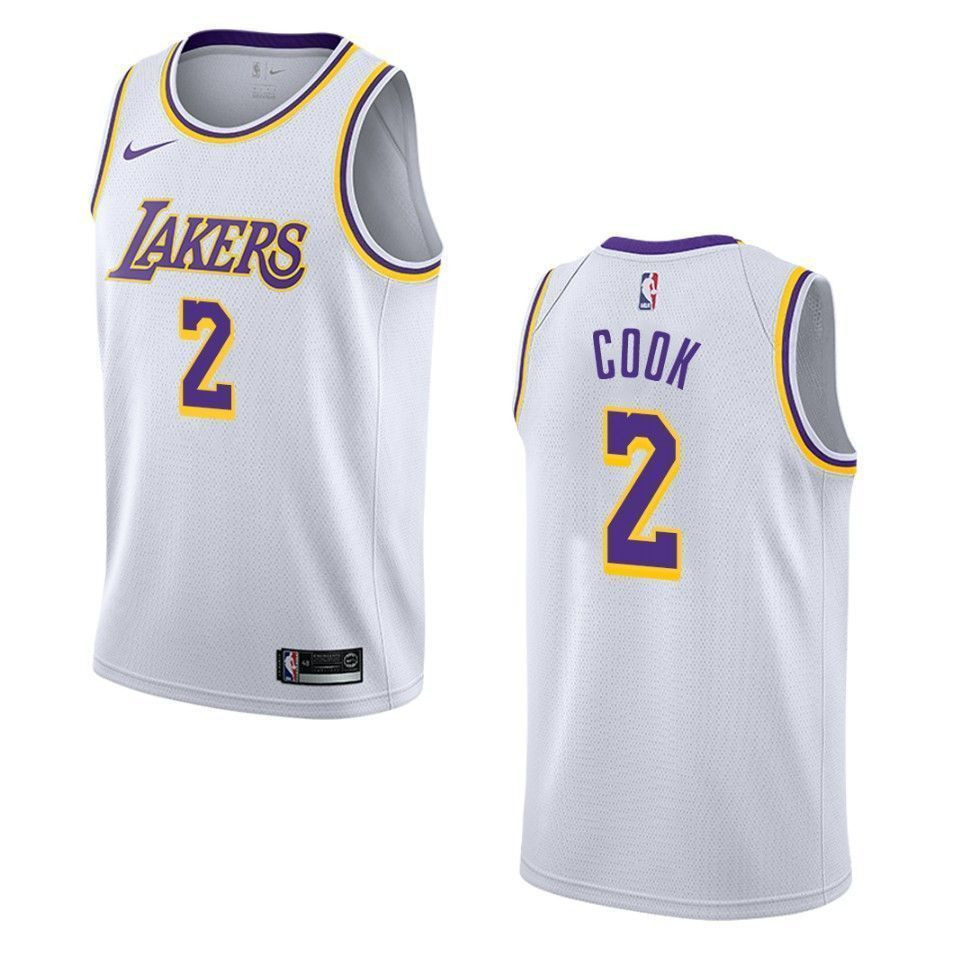 Los Angeles Lakers 2 Quinn Cook Association Swingman White NBA Jersey Men's