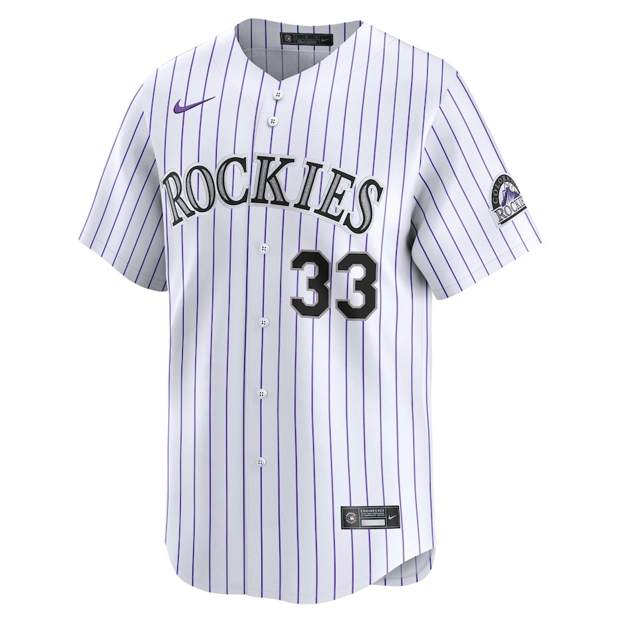 Larry Walker 33 Colorado Rockies Home Limited Player White MLB Jersey Men's