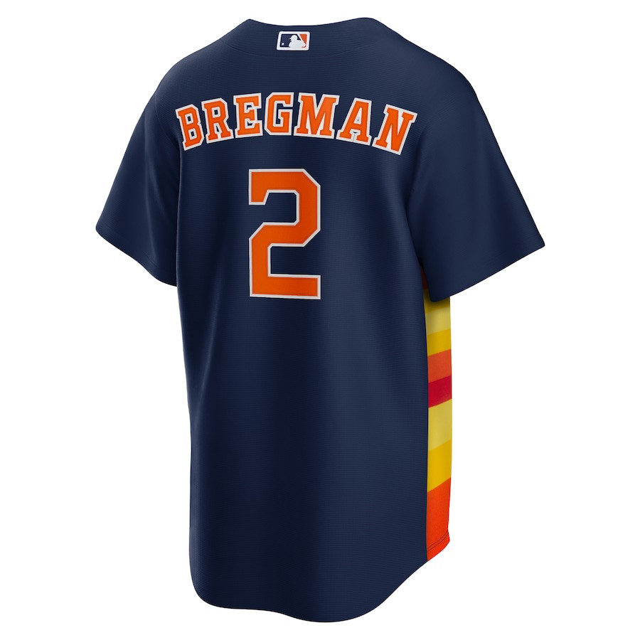 Alex Bregman 2 Houston Astros Alternate Navy MLB Jersey Men's
