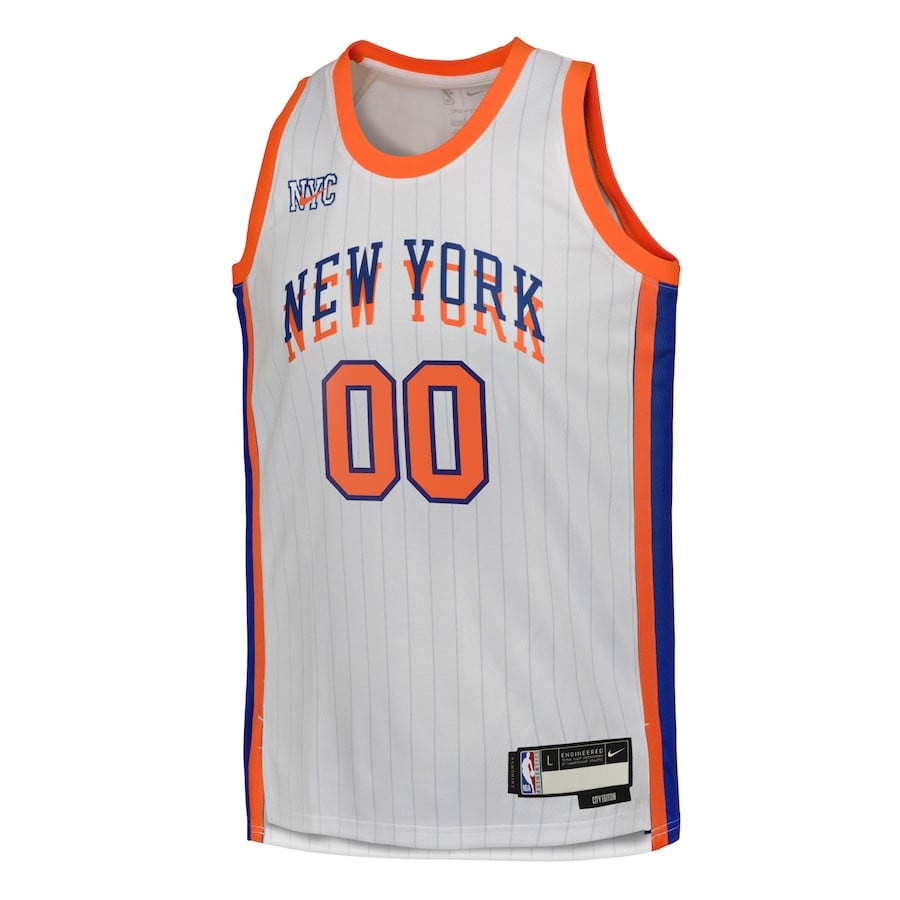 New York Knicks 2024/25 Swingman Custom City Editio White NBA Jersey Youth