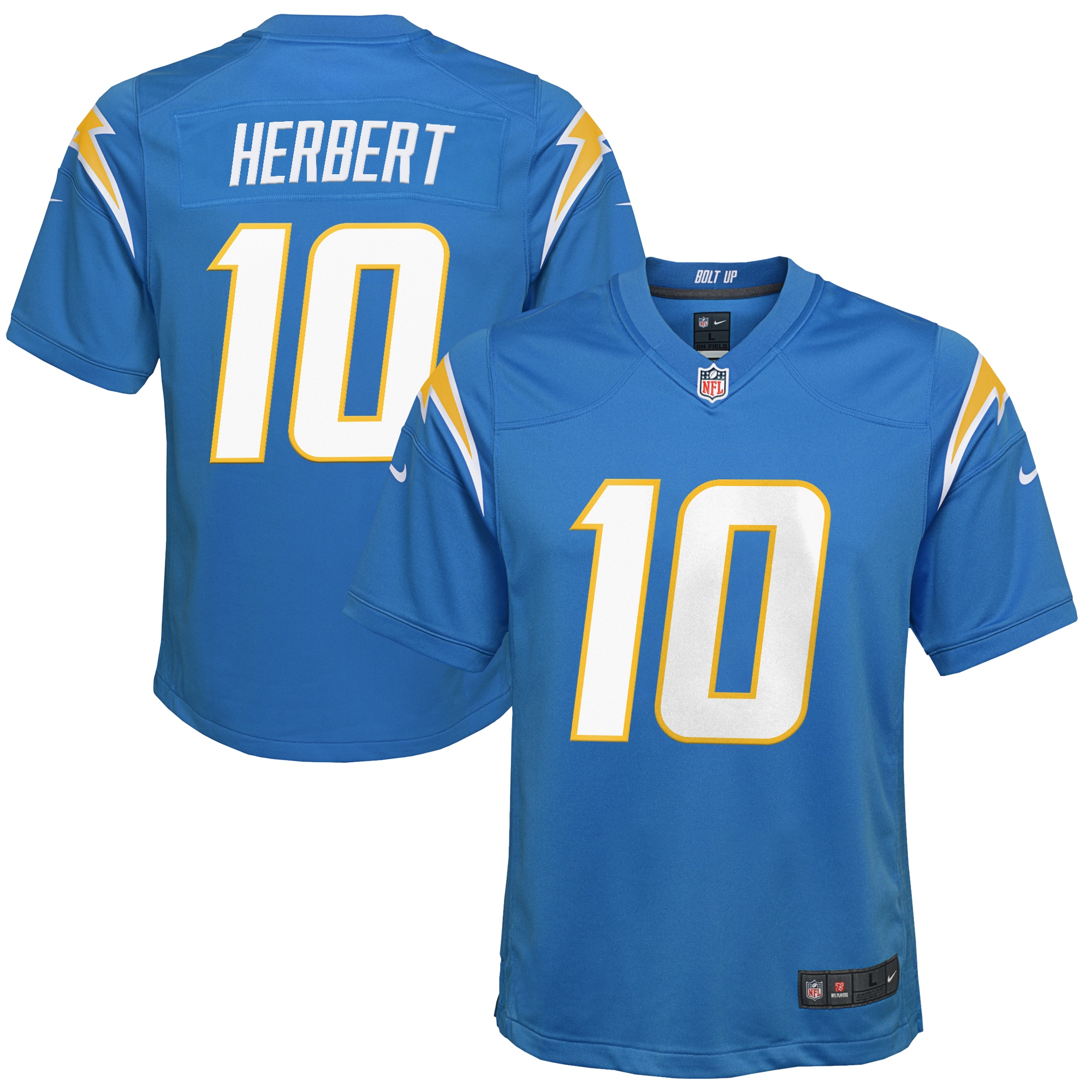 Los Angeles Chargers Justin Herbert Powder Blue Game NFL Jersey Youth