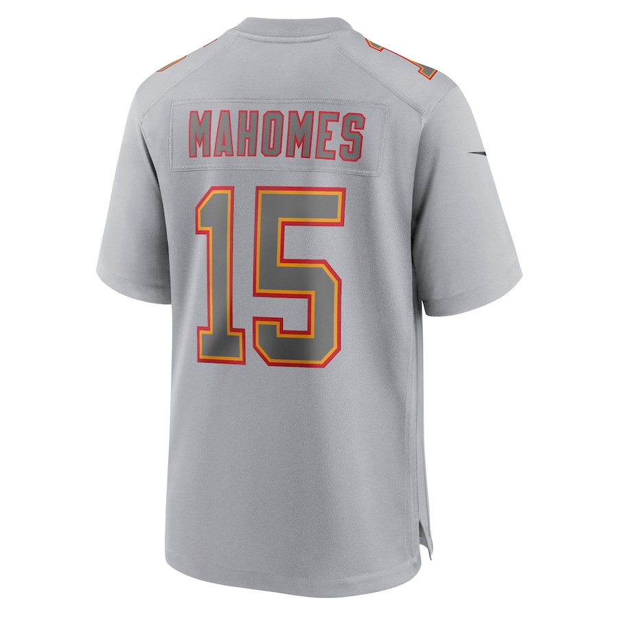 Patrick Mahomes 15 Kansas City Chiefs Super Bowl LVIII Atmosphere Fashion Game Gray NFL Jersey Men's