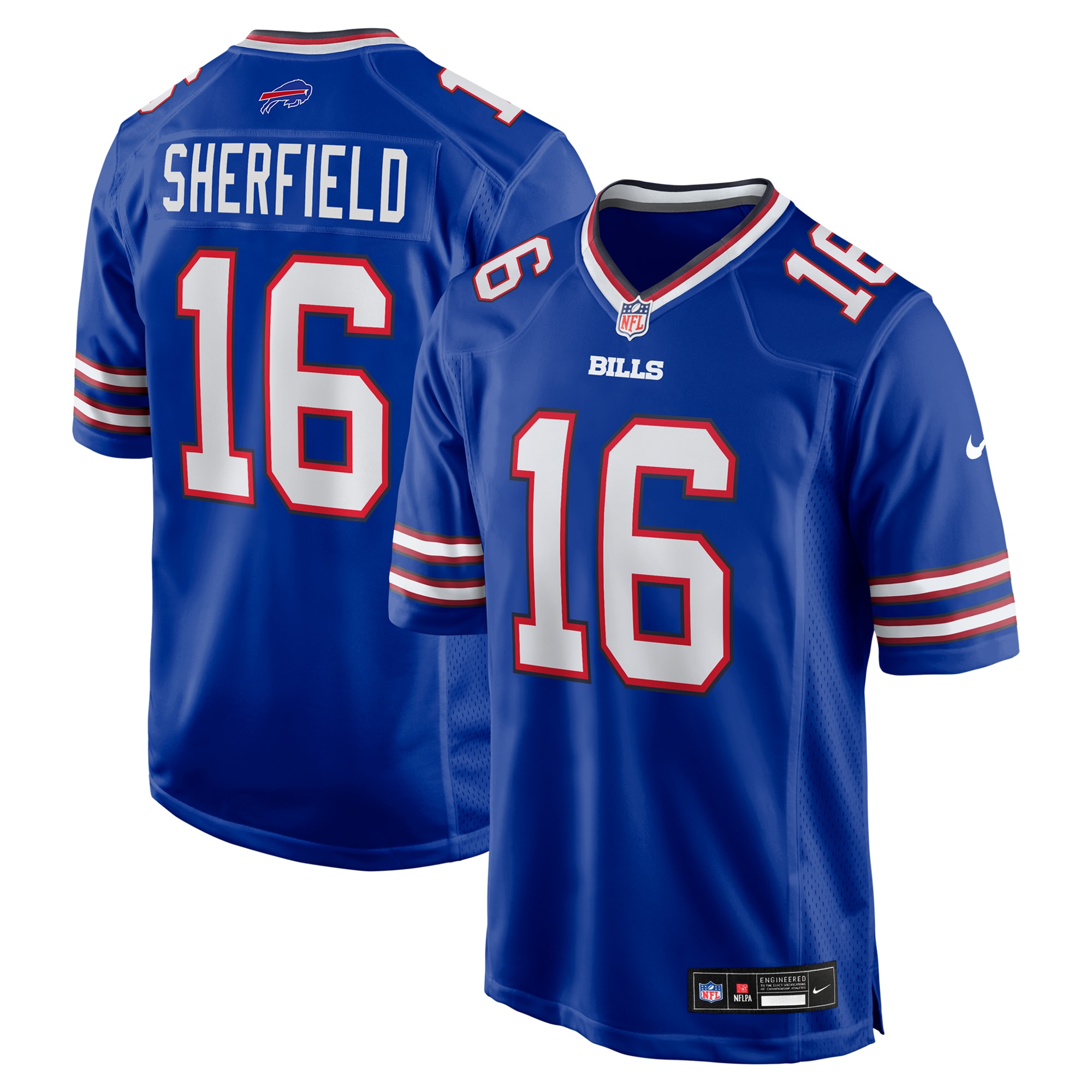 Buffalo Bills Trent Sherfield Royal Game Player NFL Jersey Men's