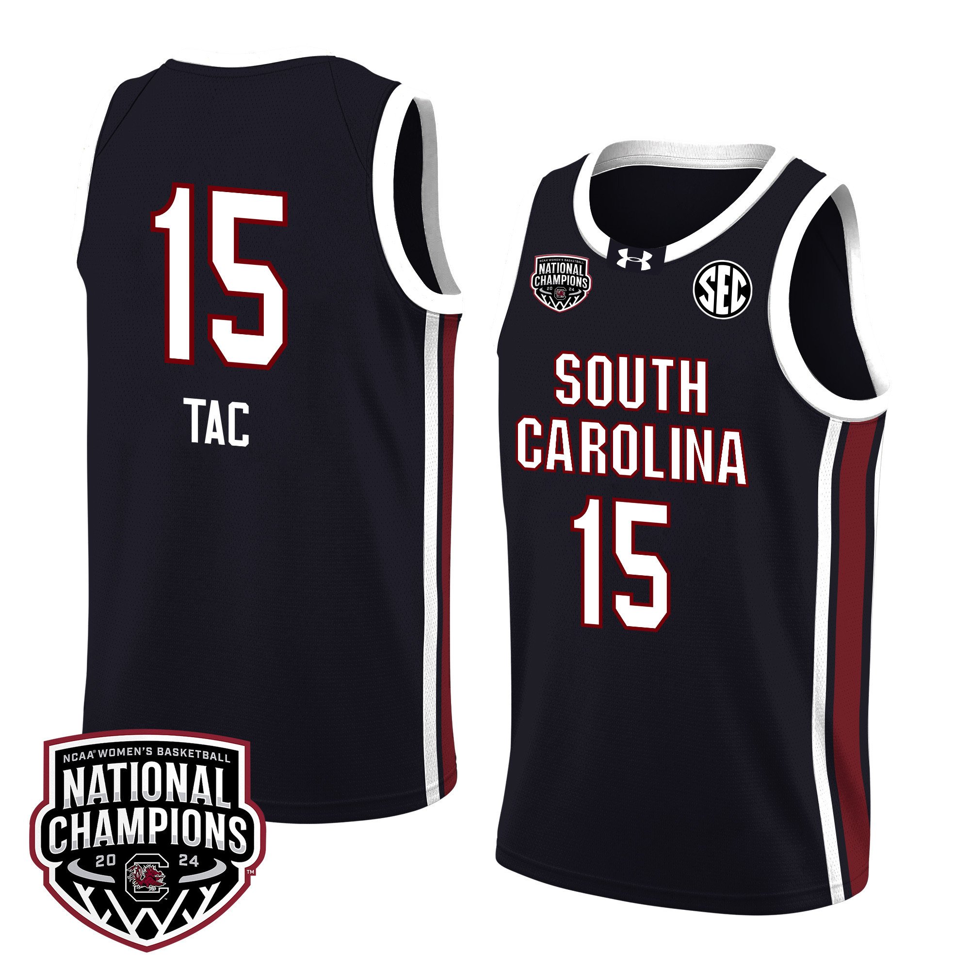 Adhel Tac 15 South Carolina 2024 National Champions Patch Unisex NCAA Jersey Unisex