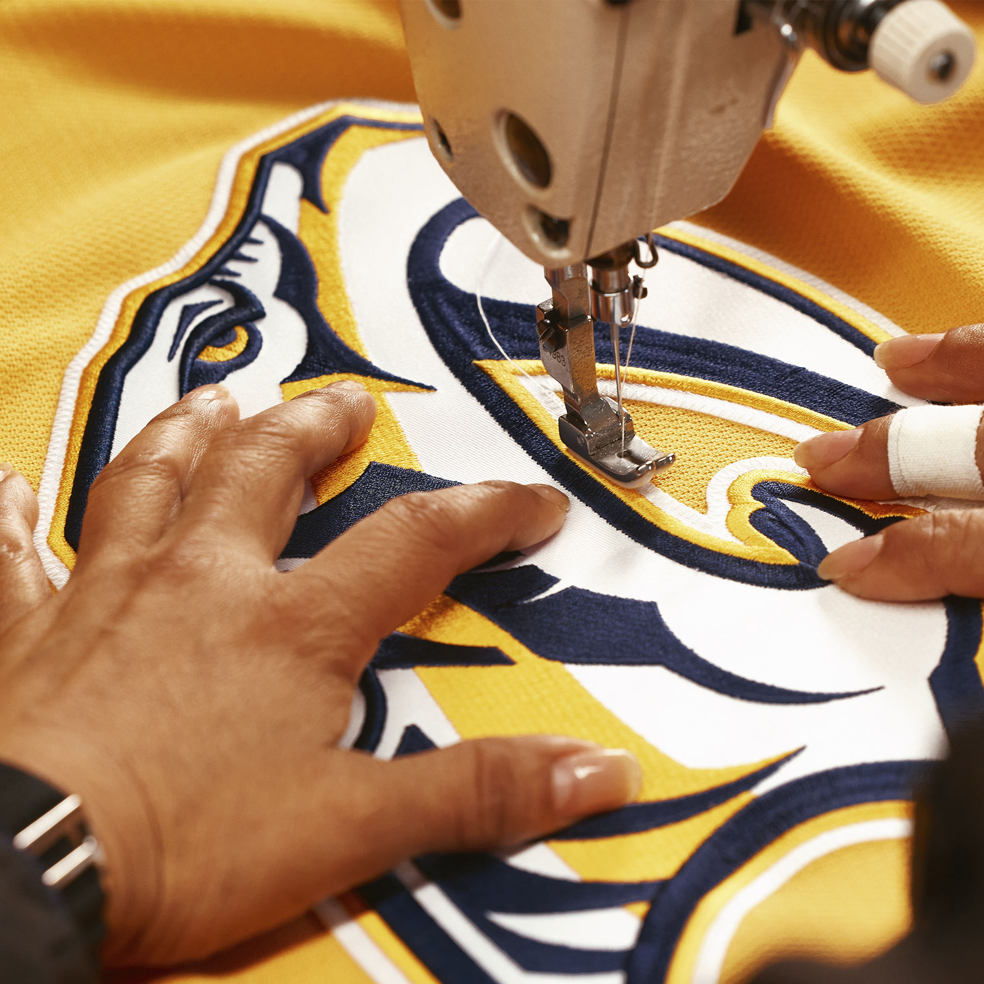 Nashville Predators Gold Home Pro Custom NHL Jersey Men's