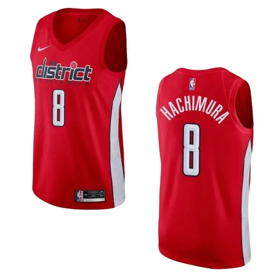 Washington Wizards 8 Rui Hachimura Earned Swingman Red NBA Jersey Men's