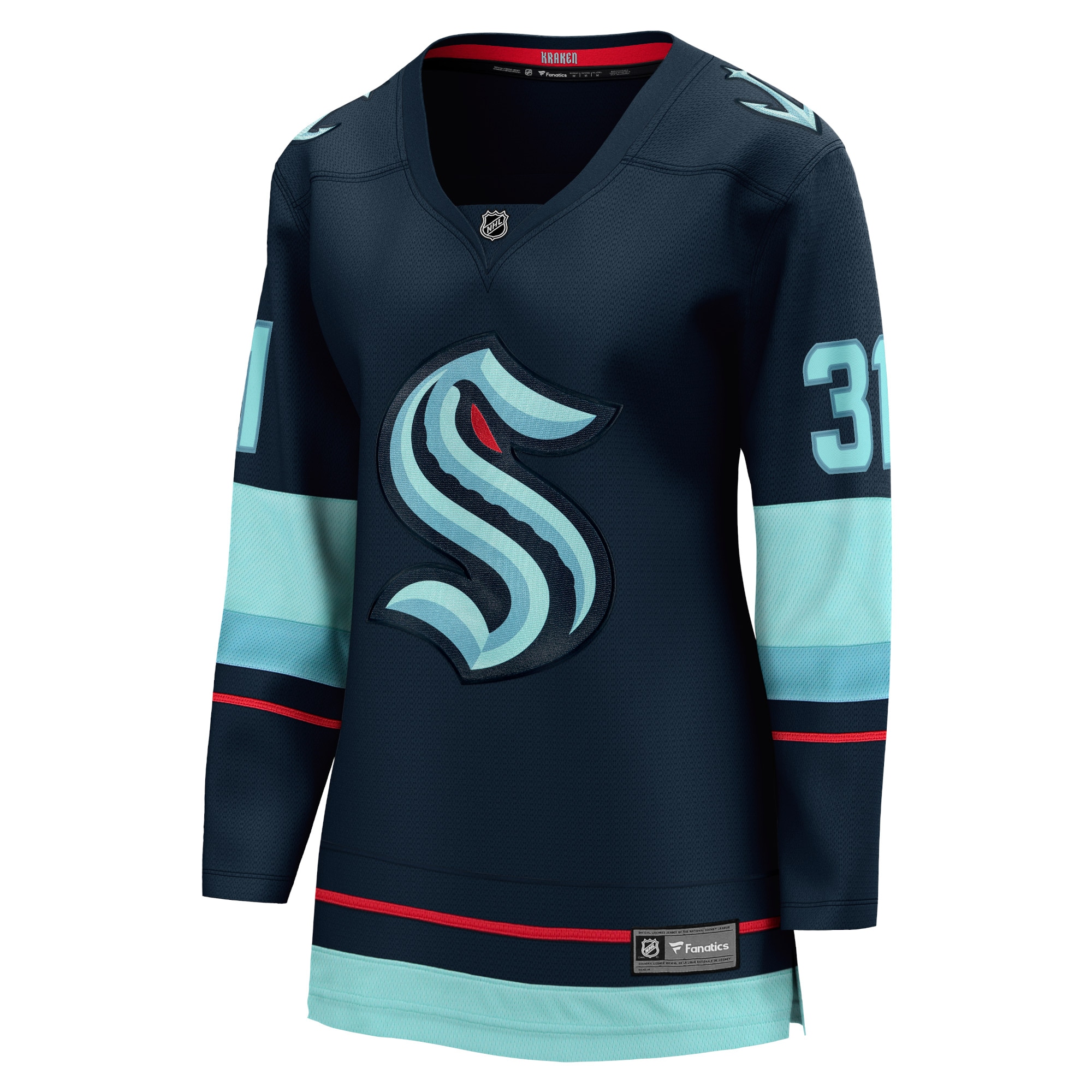 Seattle Kraken Philipp Grubauer Navy Home Breakaway Player NHL Jersey Women's