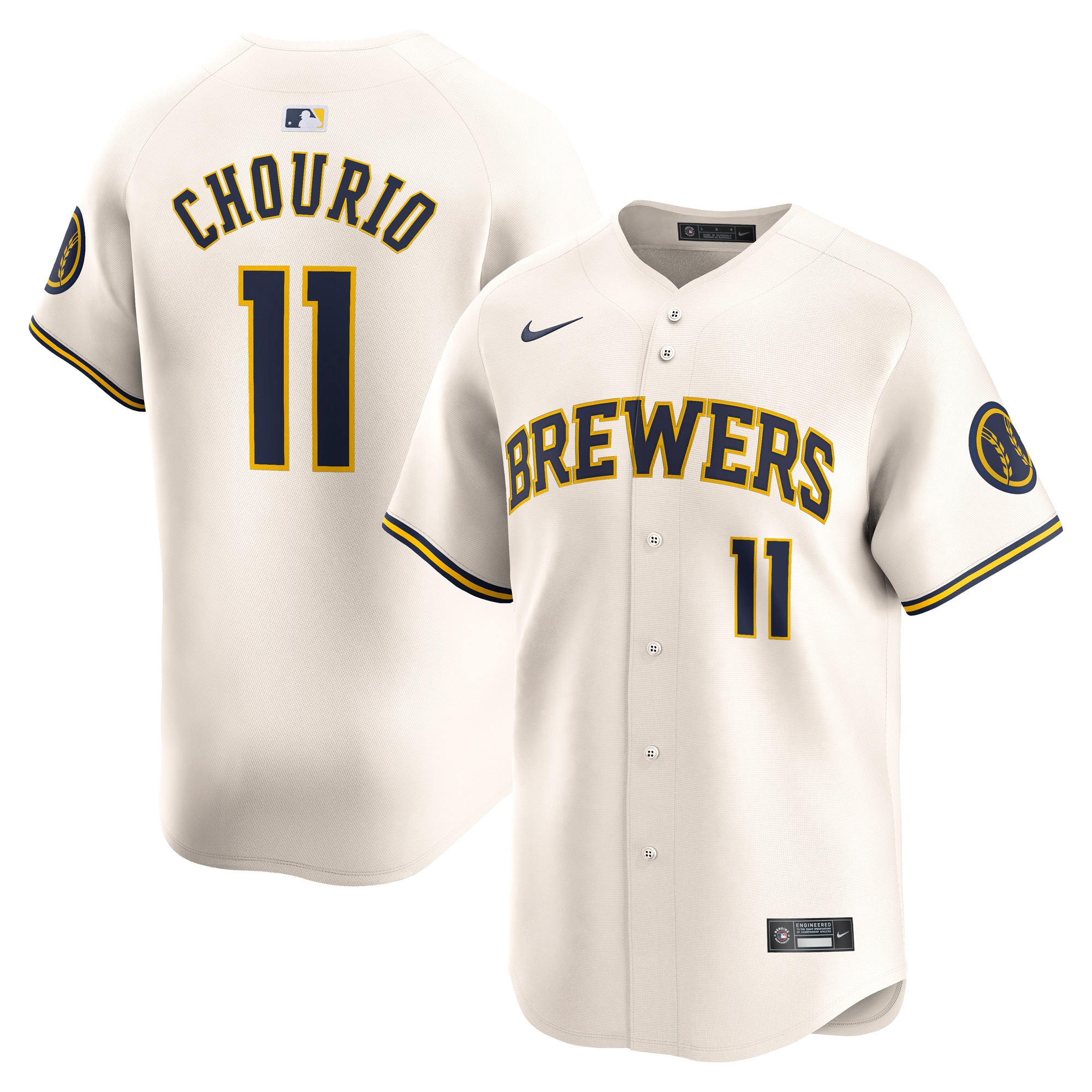 Milwaukee Brewers Jackson Chourio Cream Home Limited Player MLB Jersey Men's
