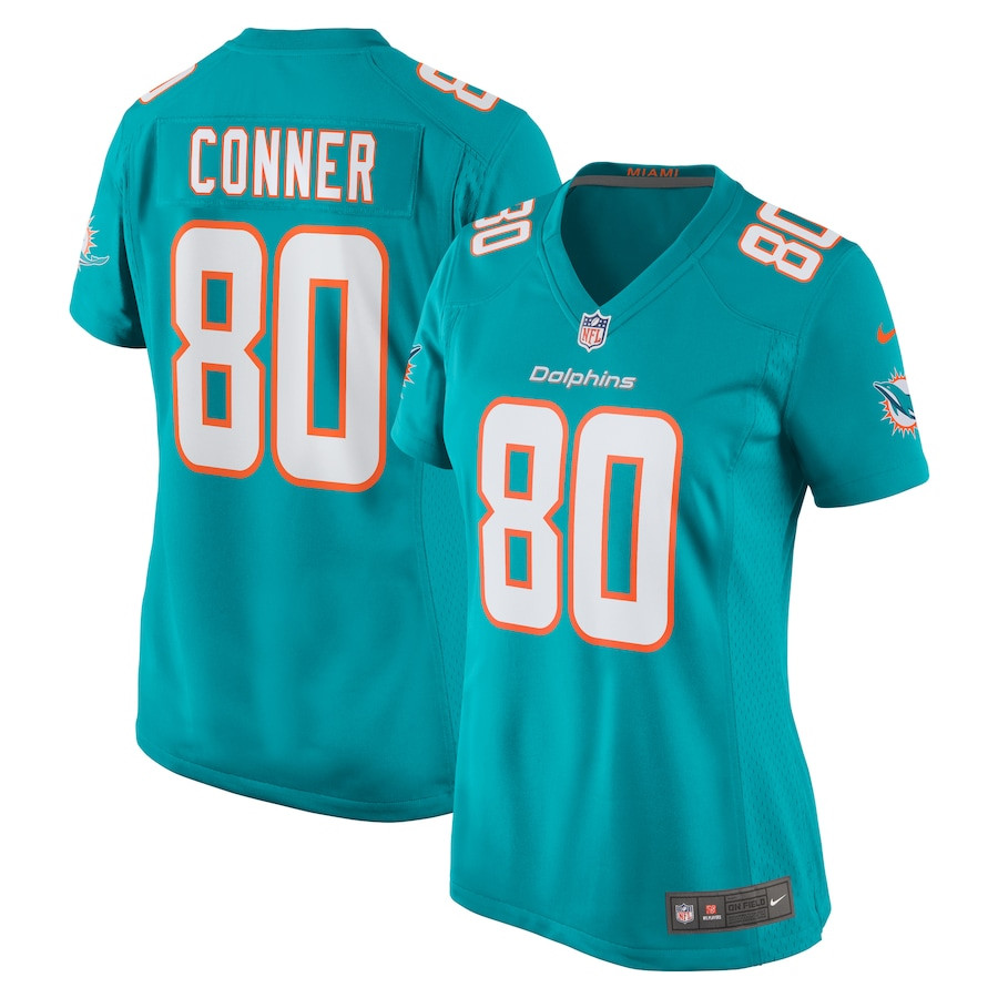 Tanner Conner 80 Miami Dolphins Home Game Aqua NFL Jersey Women's