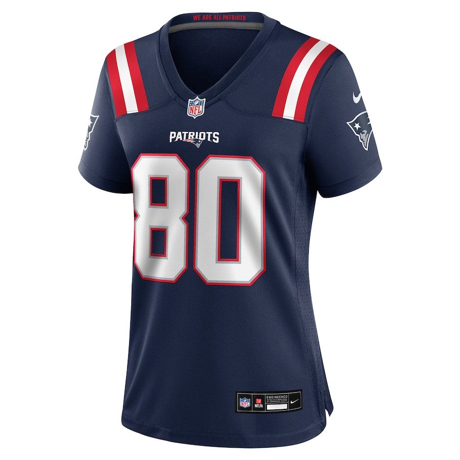 Braylon Sanders 80 New England Patriots Game Navy NFL Jersey Women's