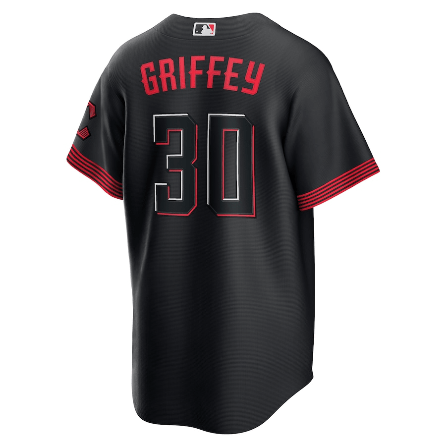 Ken Griffey Jr. 30 Cincinnati Reds 2023 City Connect Black MLB Jersey Men's