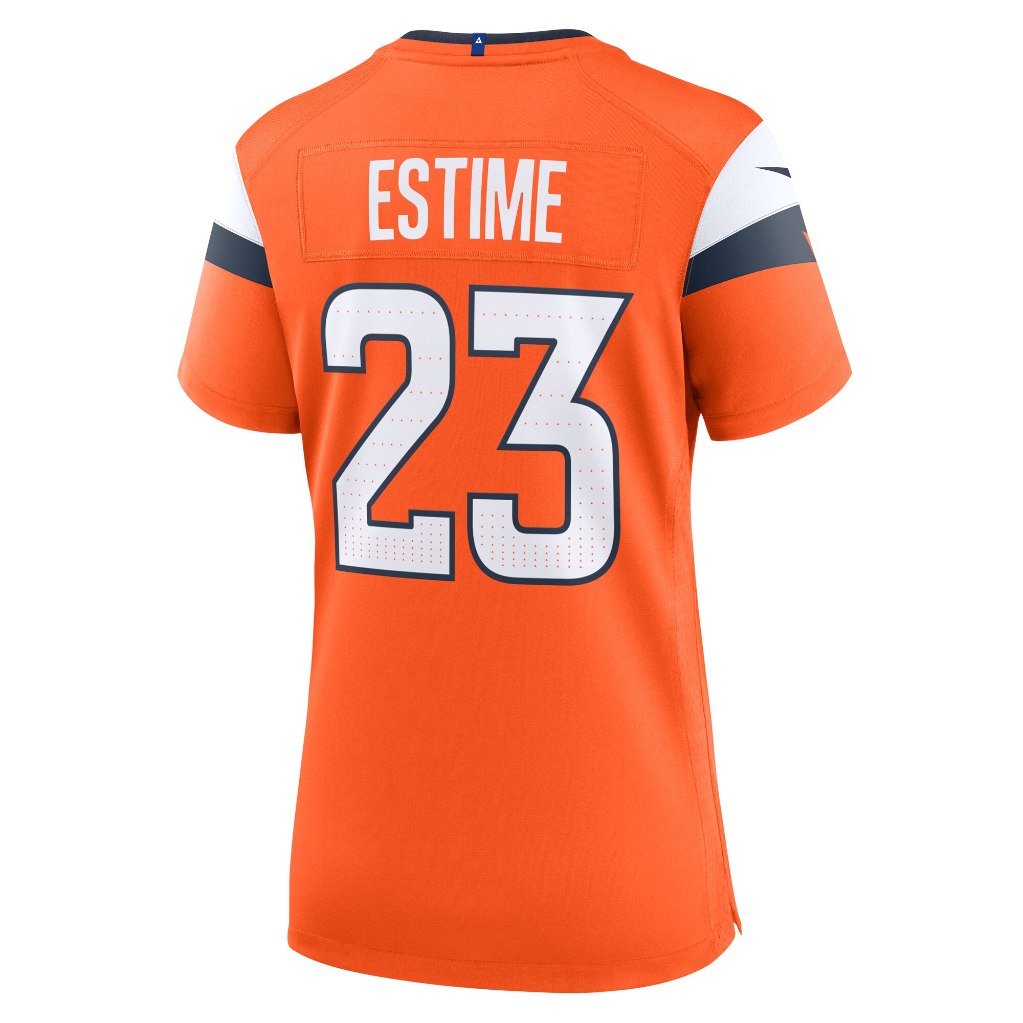 Denver Broncos Audric Estime Orange Team Game NFL Jersey Women's