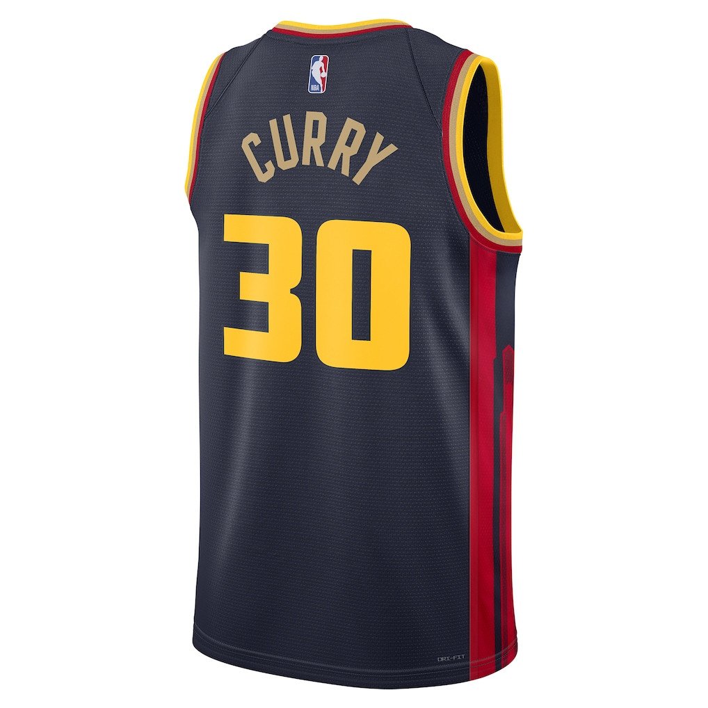 Stephen Curry 30 Golden State Warriors Unisex 2024/25 Swingman Player City Edition Navy NBA Jersey Unisex