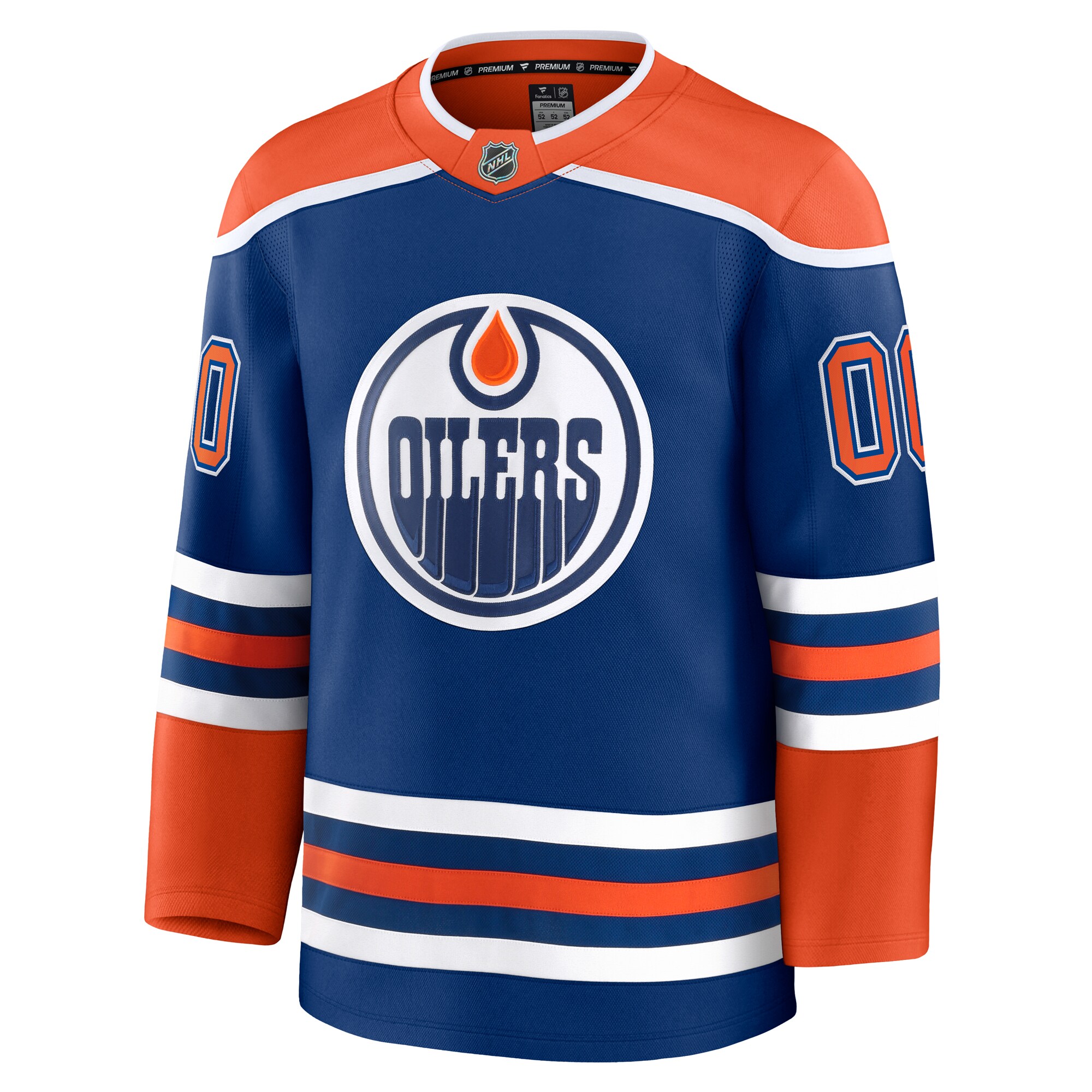 Edmonton Oilers Royal Home Premium Custom NHL Jersey Men's