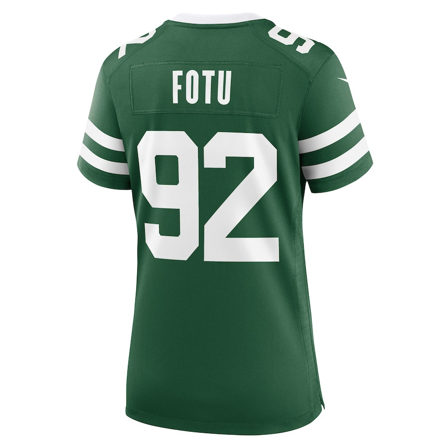 Leki Fotu 92 New York Jets Team Game Legacy Green NFL Jersey Women's