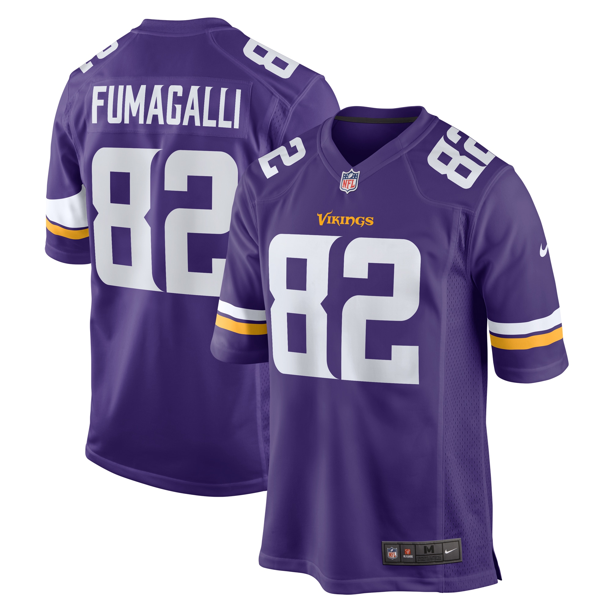 Minnesota Vikings Troy Fumagalli Purple Game NFL Jersey Men's