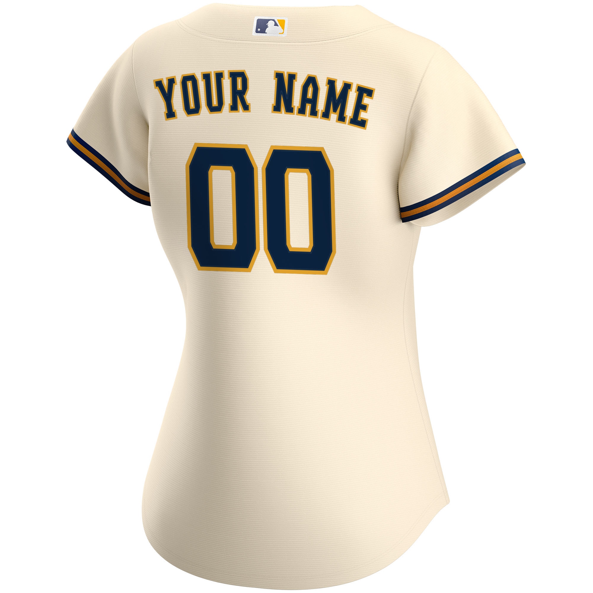 Milwaukee Brewers Cream Home Custom MLB Jersey Women's