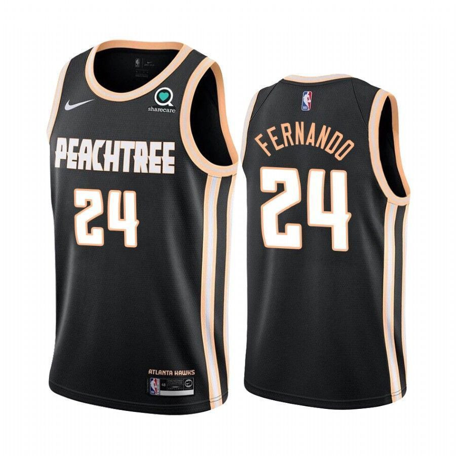 Atlanta Hawks Bruno Fernando 24 City NBA Jersey Men's
