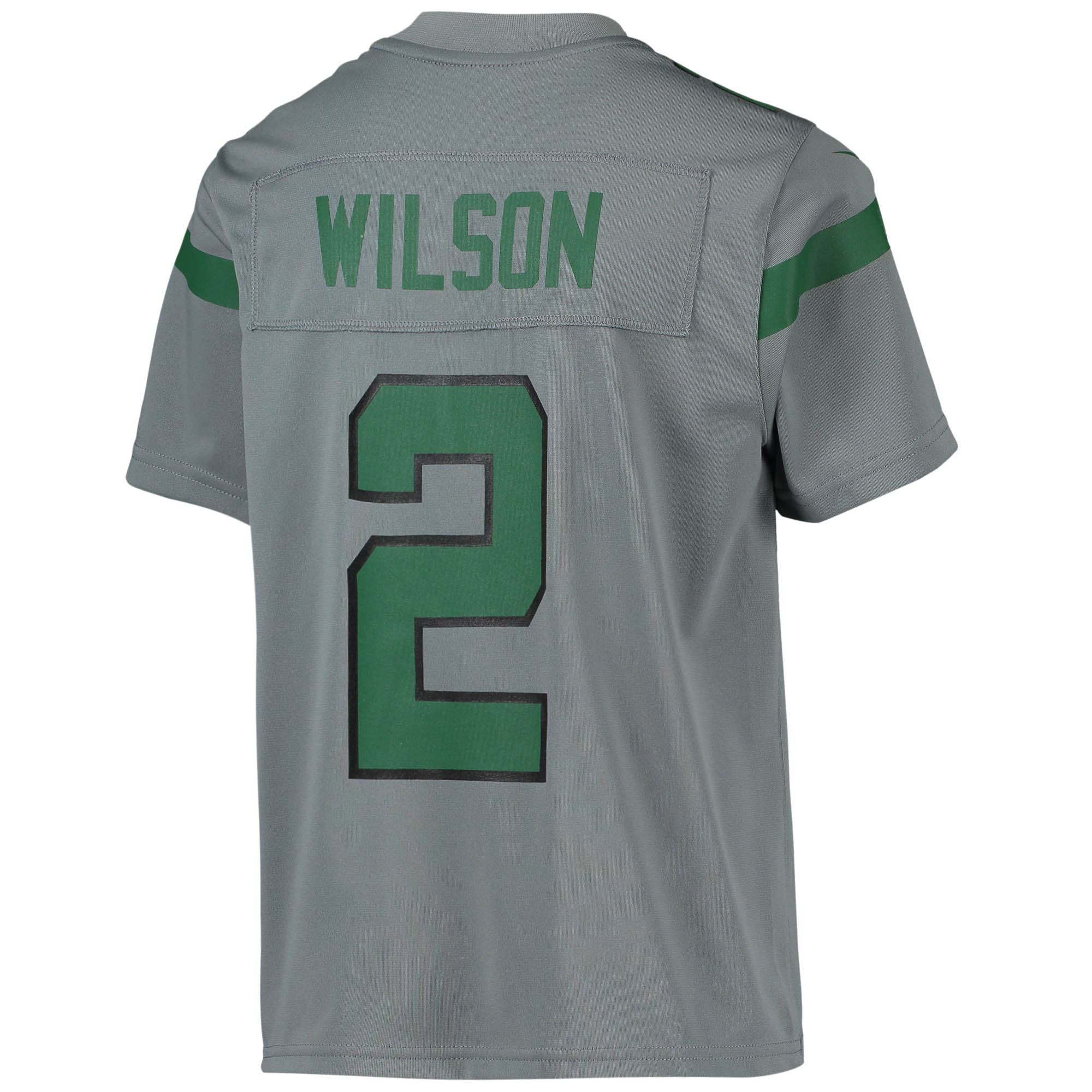 New York Jets Zach Wilson Gray Inverted Team Game NFL Jersey Youth