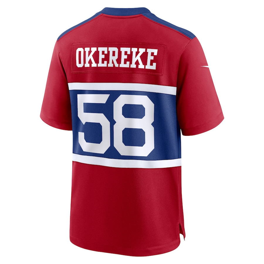 Bobby Okereke 58 New York Giants Alternate Game Century Red NFL Jersey Men's