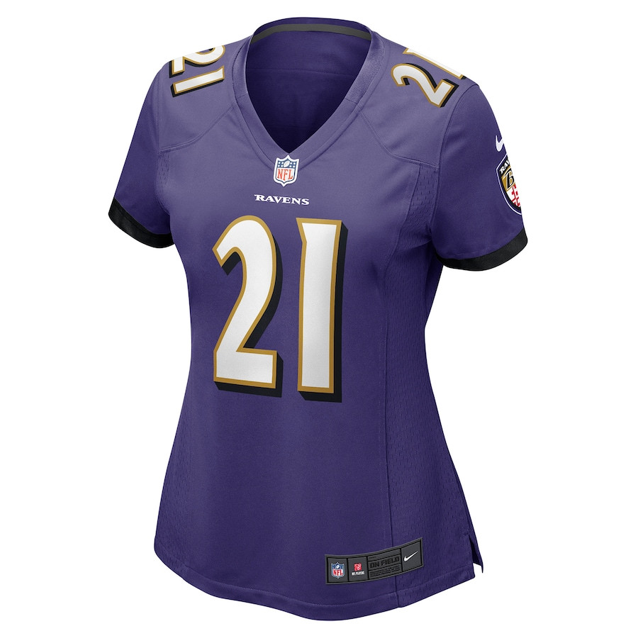 Brandon Stephens 21 Baltimore Ravens Game Purple NFL Jersey Women's