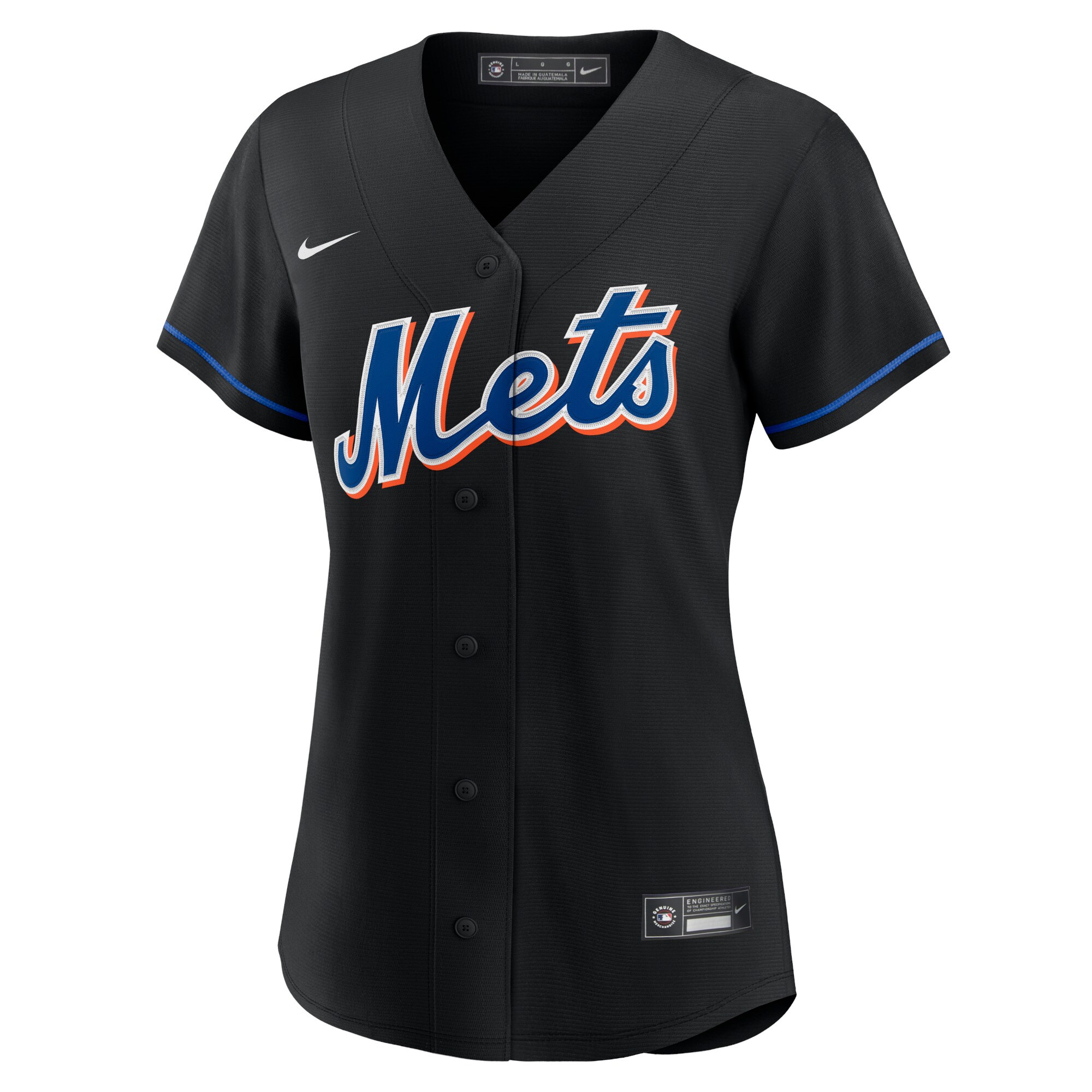 New York Mets Black 2022 Alternate Team MLB Jersey Women's