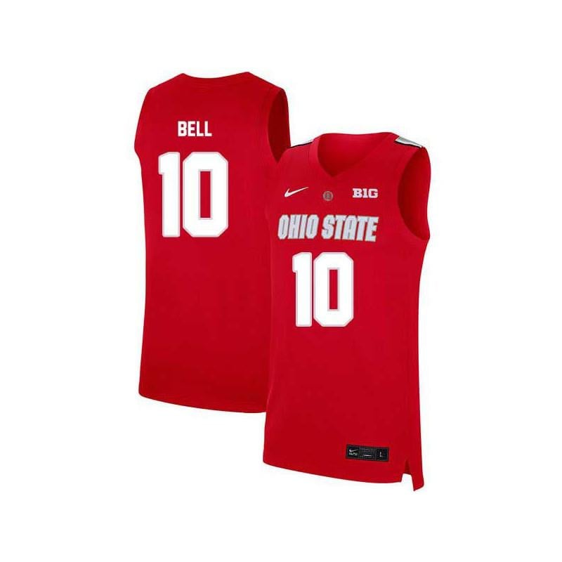 10 David Bell Red Elite Ohio State Buckeyes NCAA Jersey Men's