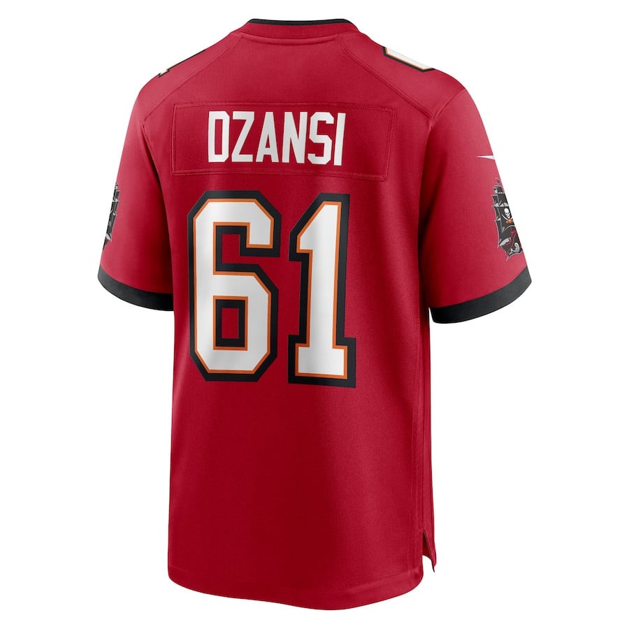 Silas Dzansi 61 Tampa Bay Buccaneers Game Red NFL Jersey Men's