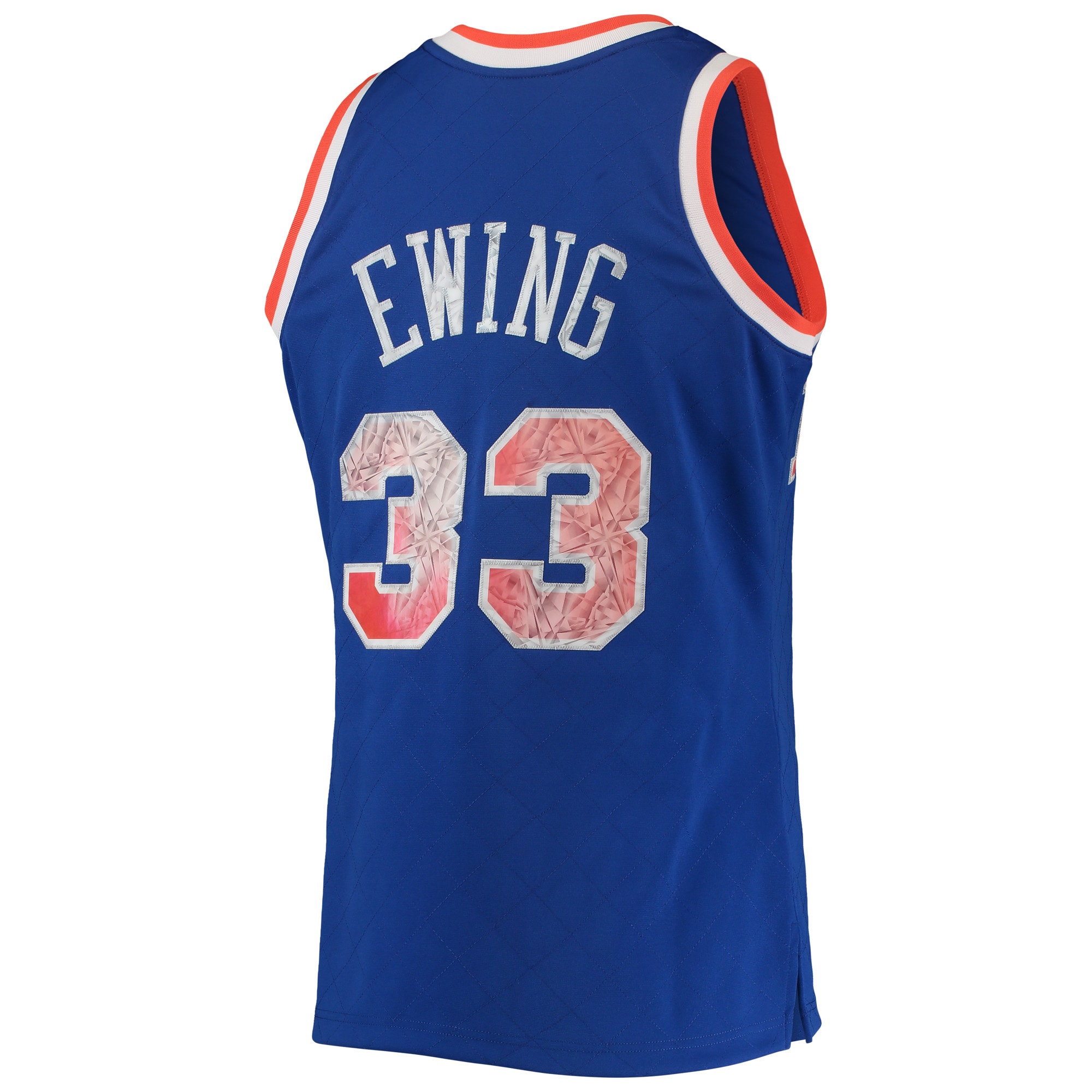 Mitchell Ness Patrick Ewing Blue New York Knicks 1991/92 Hardwood Classics 75th Anniversary Diamond Swingman NBA Jersey Men's