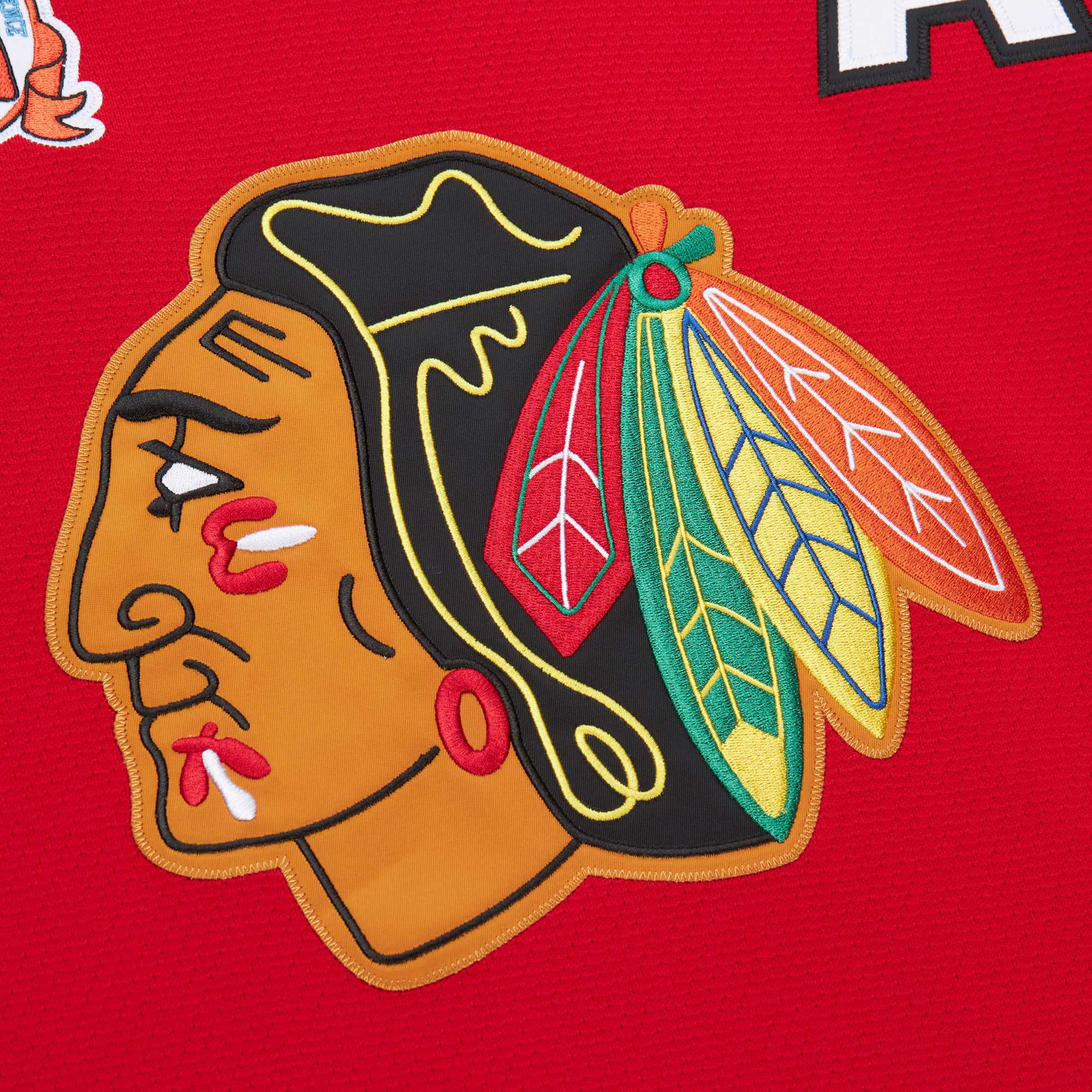 Chicago Blackhawks Chris Chelios Red 1991-92 Power Play NHL Jersey Men's