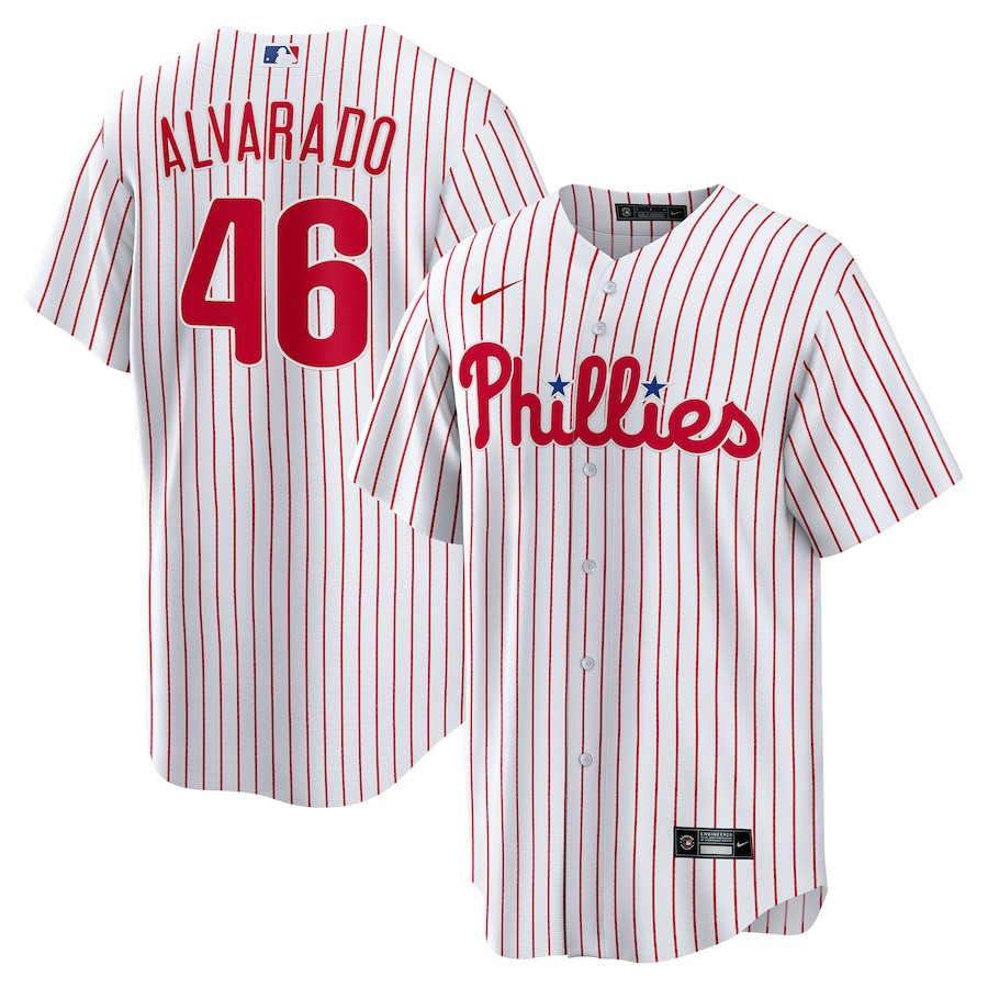 Jos? Alvarado 46 Philadelphia Phillies White MLB Jersey Men's