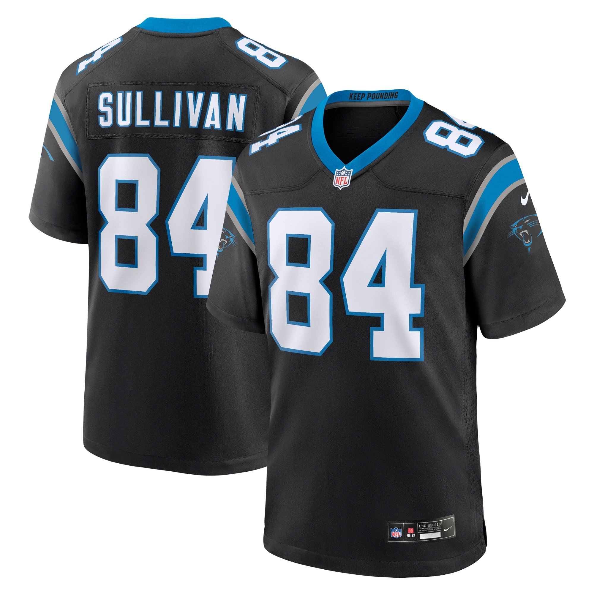 Carolina Panthers Stephen Sullivan Black Team Game NFL Jersey Men's